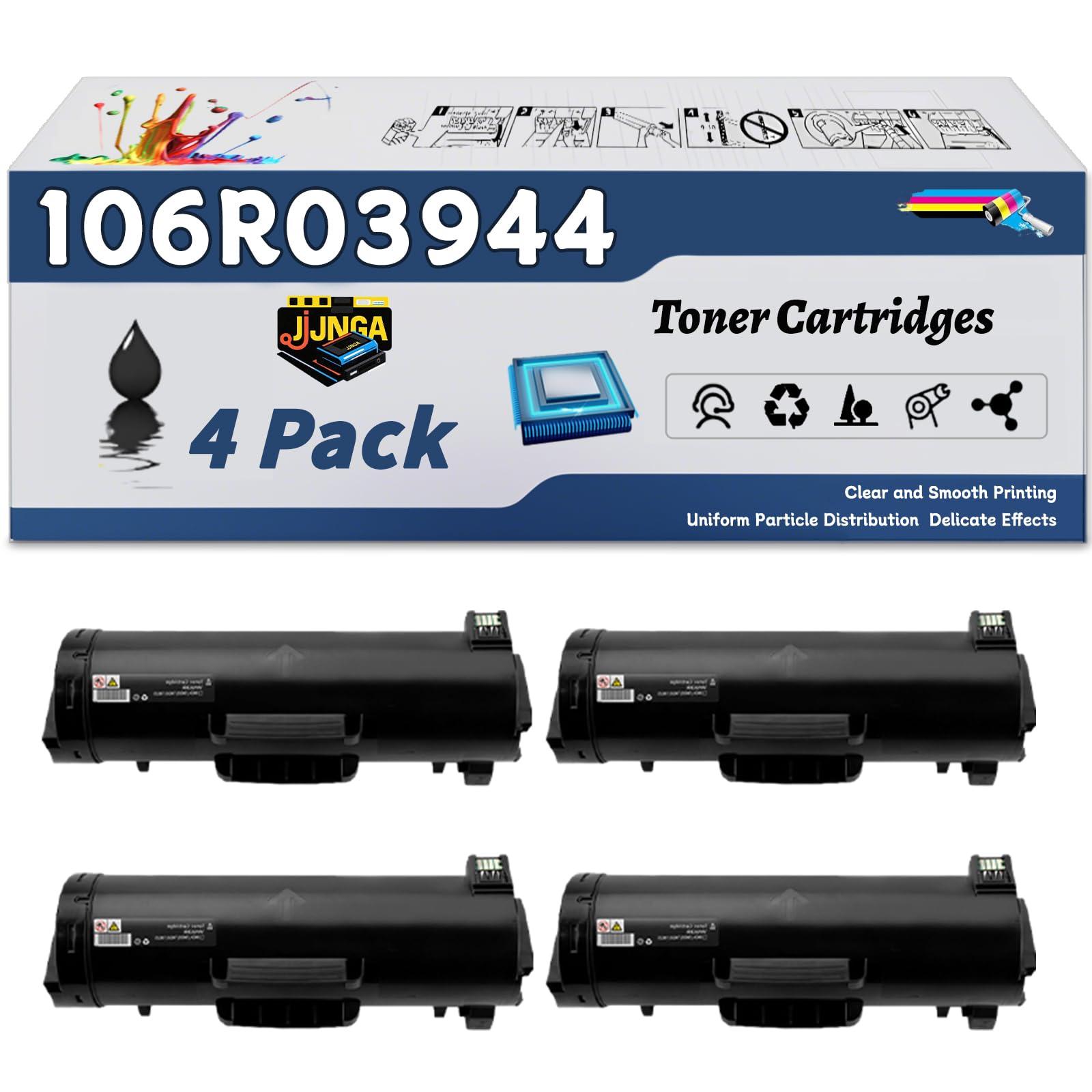 106R03944 Toner Cartridges is Compatible for Xerox VersaLink B600 B605 B610 B615 Printers, with a Capacity of 56700 Pages and a Very Good Printing Experience (4 Pack Black)