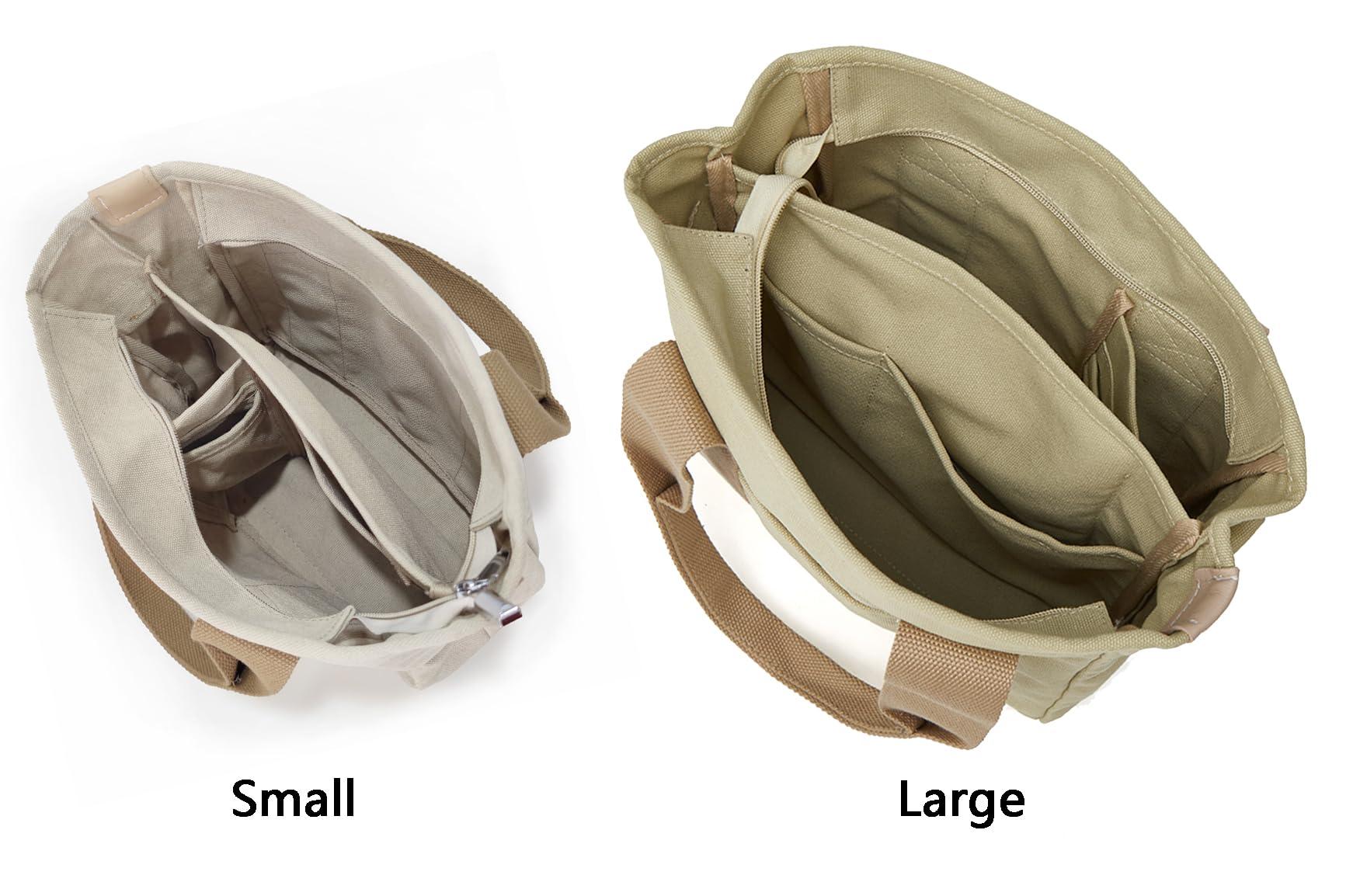 Small Tote Bag with Zipper Tote Bag for Women Canvas Crossbody Bag Shoulder Bag Satchel Hobo Bag Messenger Bag 2025 - Image 3