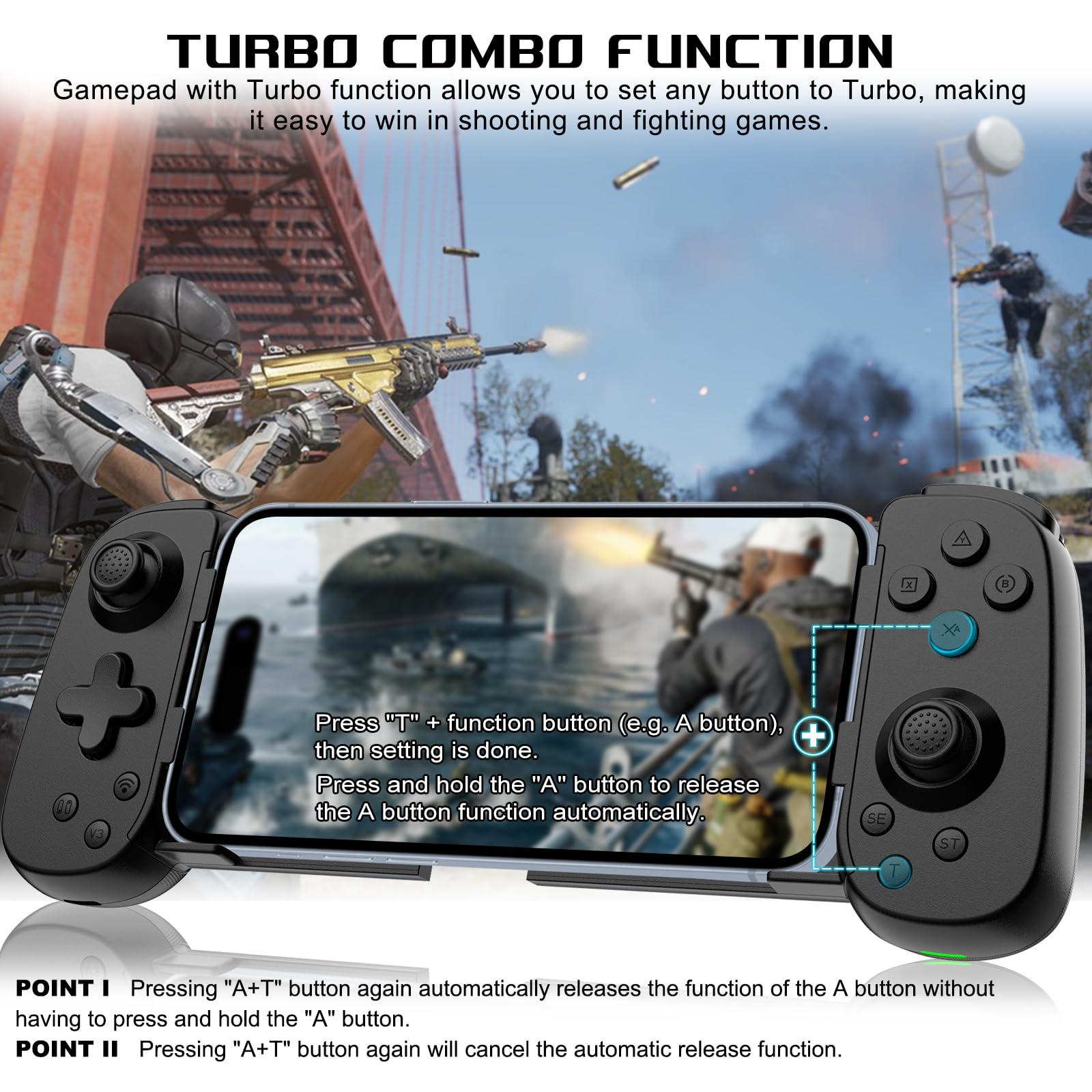 arVin Mobile Gaming Controller for iPhone 16/15/14/iPad/Android Phone/Tablet/Switch, PS Remote Player Gamepad for PS5/PS4/Xbox/PC, Wireless Joystick Play Cloud Gaming, Arcade Mfi Games, CODM, Roblox - Image 5