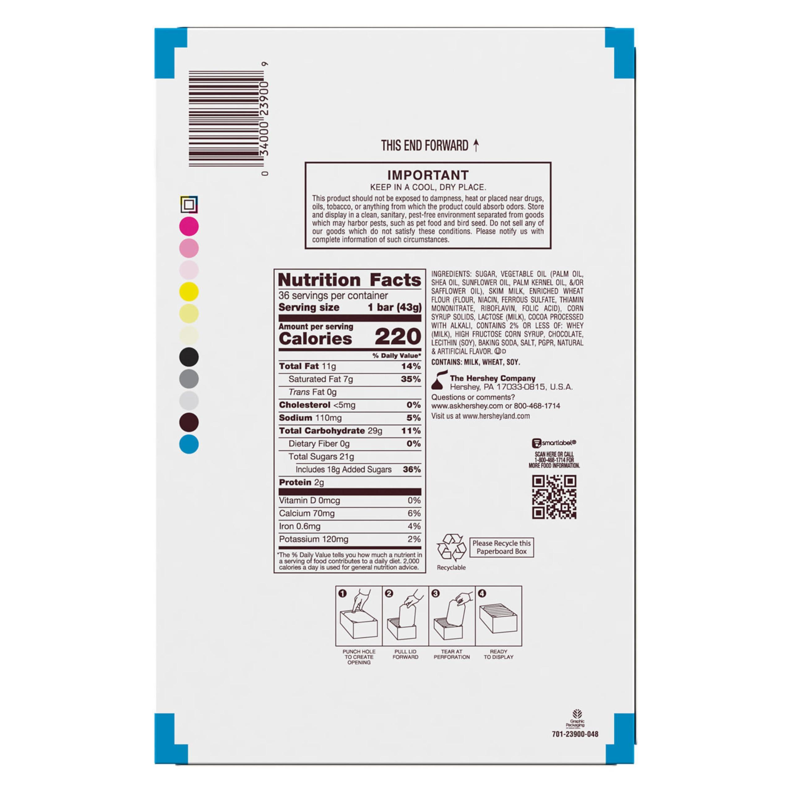 HERSHEY'S Cookies 'n' Creme Candy Bars, 1.55 oz (36 Count) - Image 2