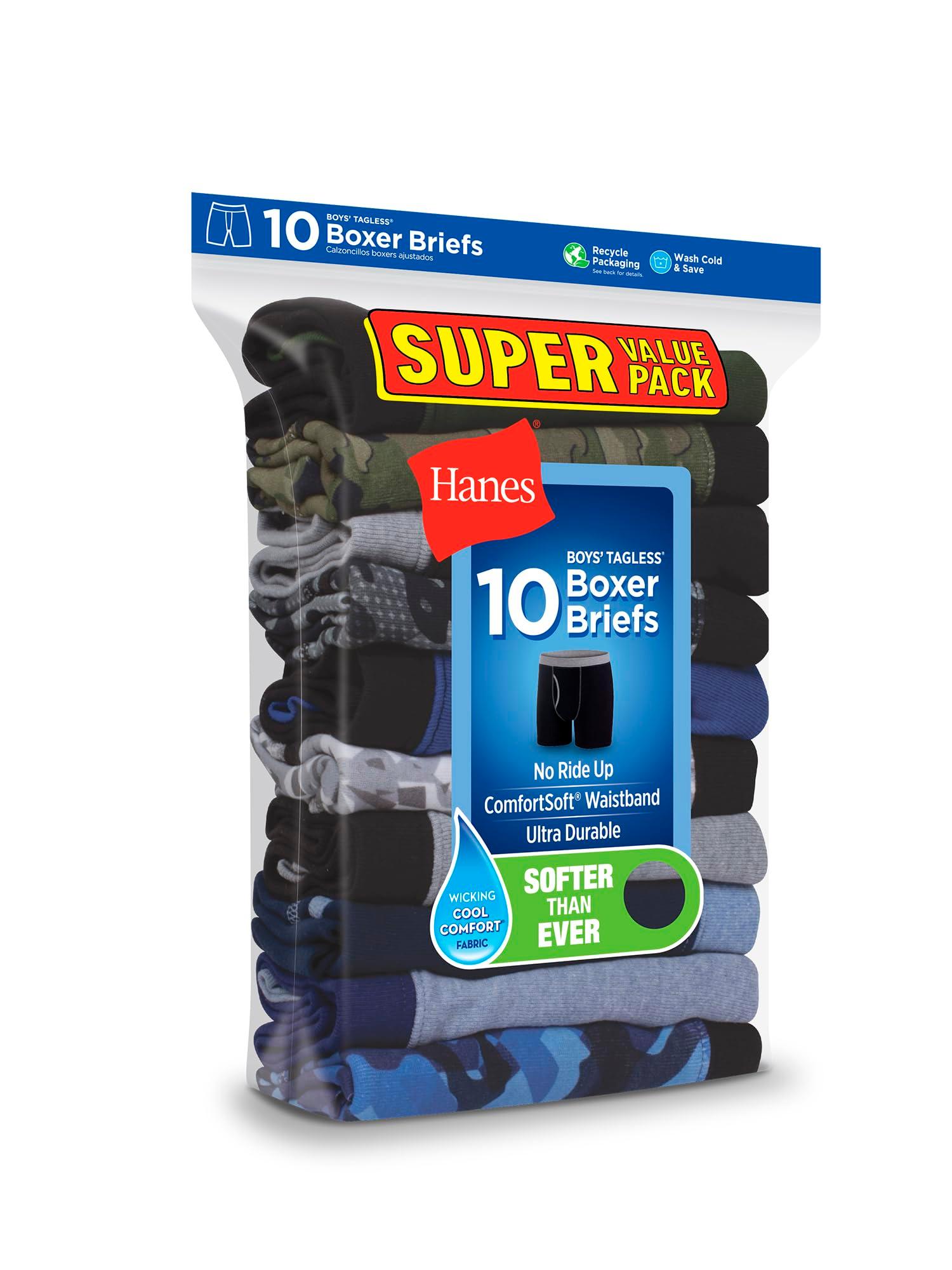Hanes Boys' and Toddler Underwear, Comfort Flex and ComfortSoft Boxer Briefs, Multiple Packs Available - Image 3