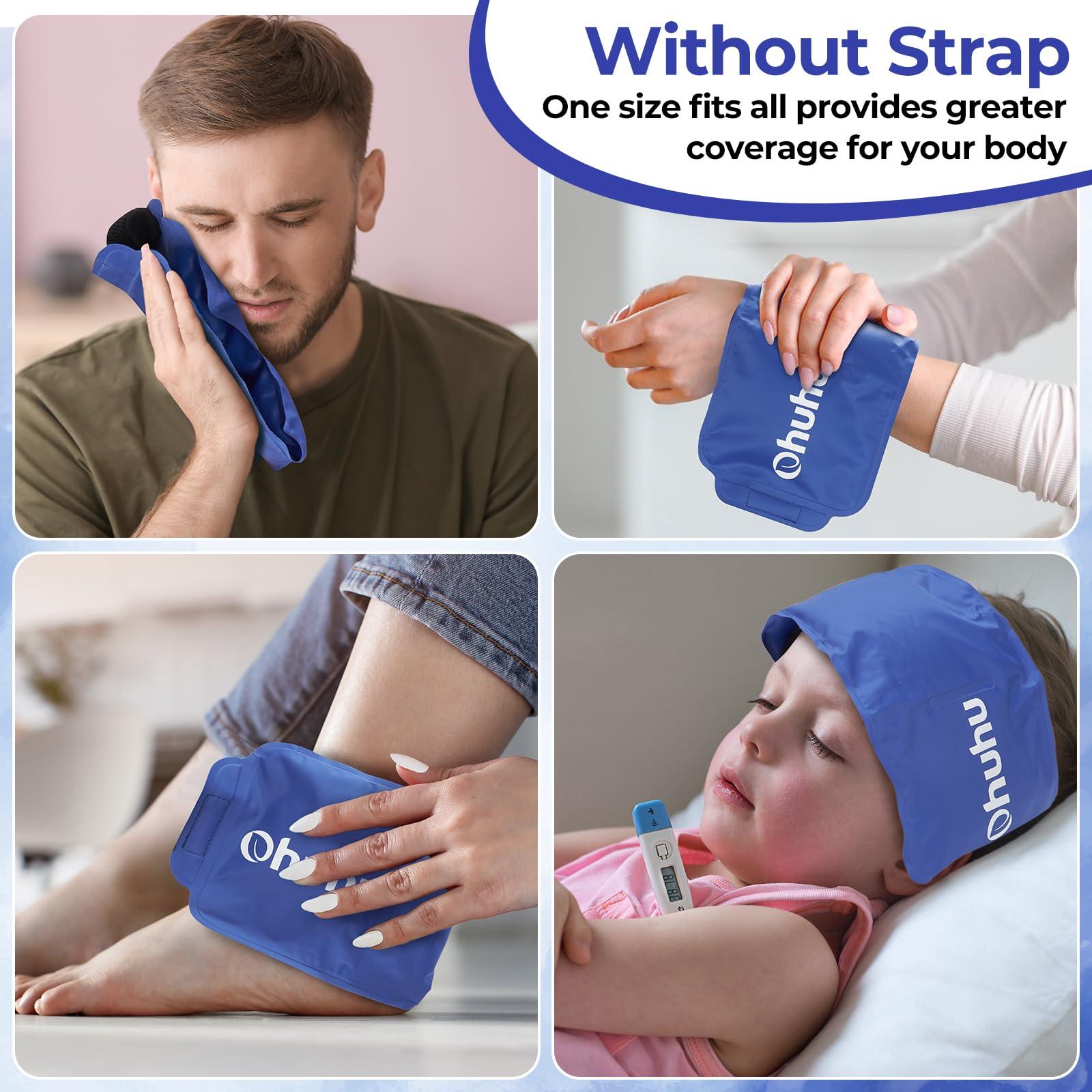 Ice Pack Wrap for Injuries: Ohuhu 2 Pack Reusable Ice Packs with Wrap Hot Cold Therapy Gel Ice Pack Adjustable Flexible for Shoulders Wrists Knee Back Neck Legs Hip Aches Injury Pain Relief - Image 5