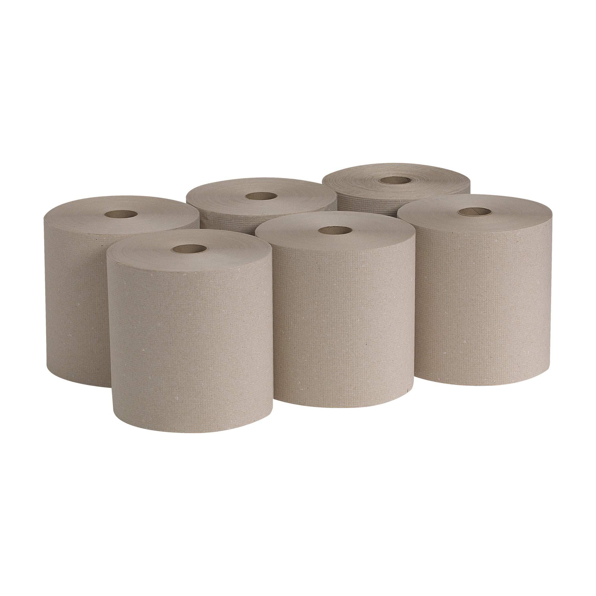 Pacific Blue Basic Recycled Hardwound Paper Towel Rolls by GP PRO (Georgia-Pacific), Brown, 26301, 800 Feet Per Roll, 6 Rolls Per Case - Image 4