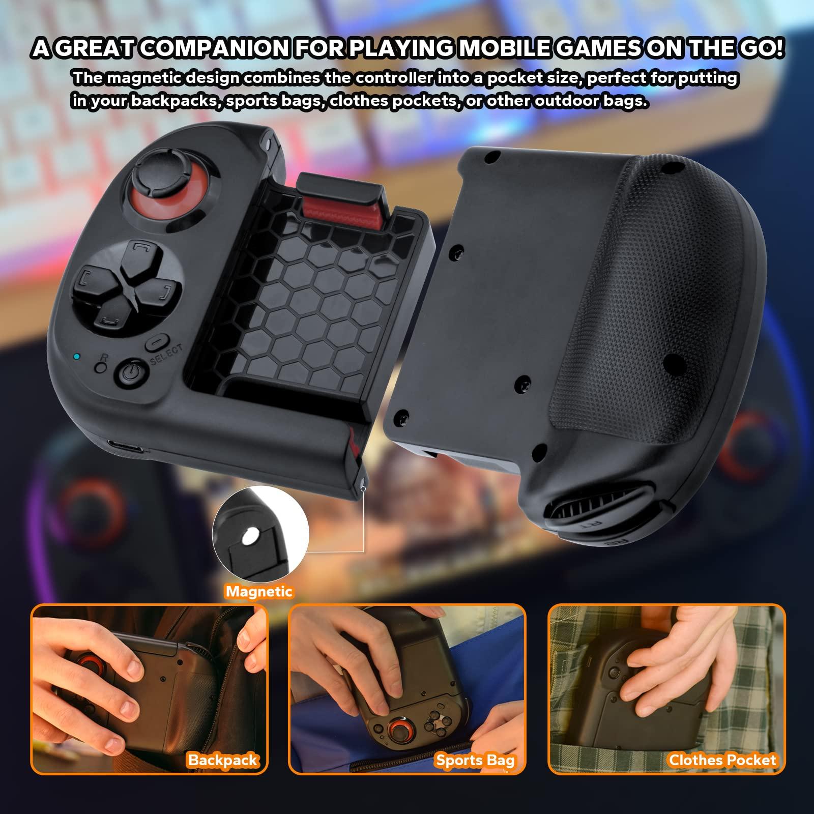 Koiiko Mobile Gaming Controller for iPhone iOS Android PC Wireless Gamepad Joystick for iPhone 15/14/13/12/X, iPad, MacBook, Samsung Galaxy S23/S22/S21/S20, TCL, Magnetic Storage, Pocket Size, Call of Duty - Direct Play - Image 2