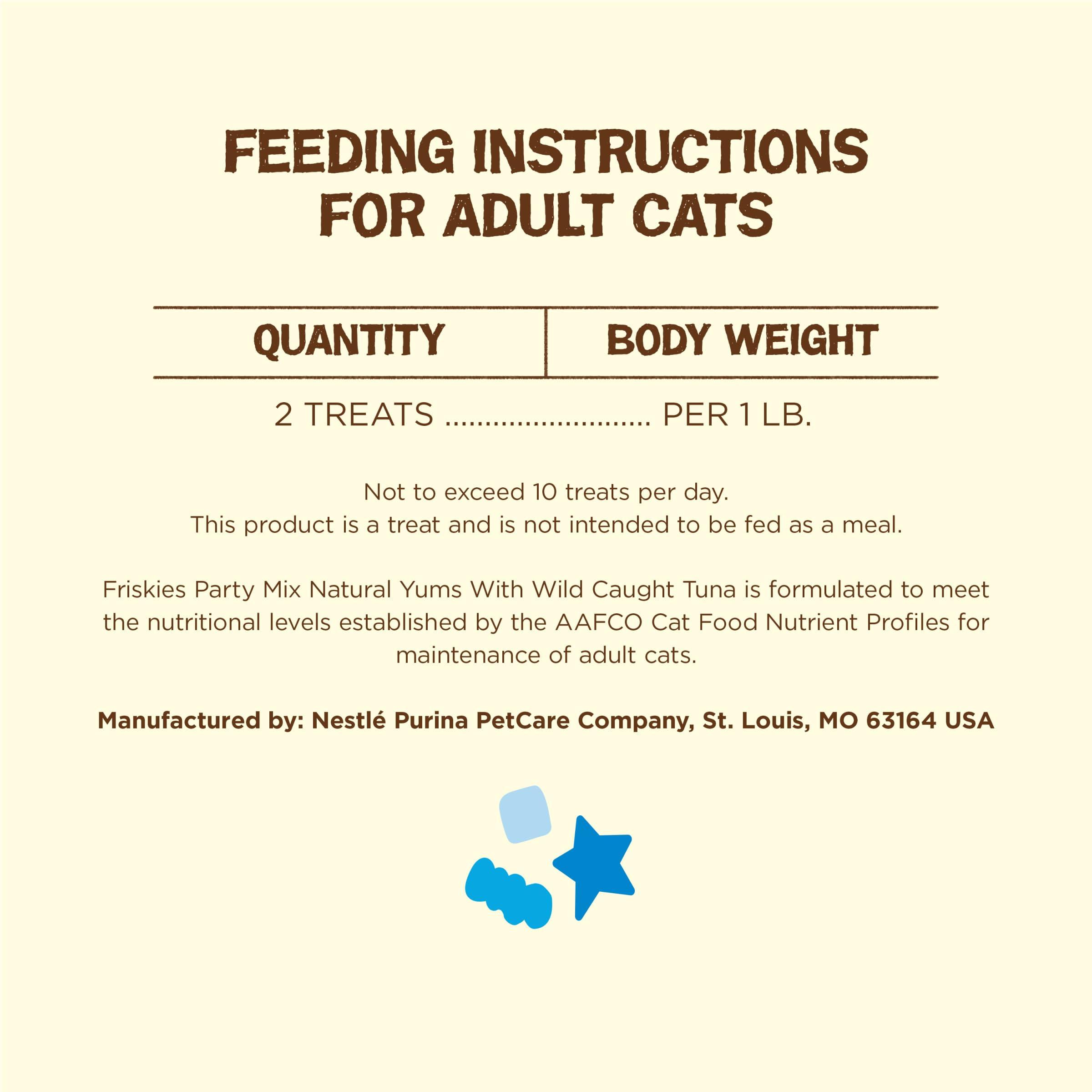 Purina Friskies Natural Cat Treats, Party Mix Natural Yums With Wild Caught Tuna and added vitamins, minerals and nutrients - 20 oz. Canister - Image 9
