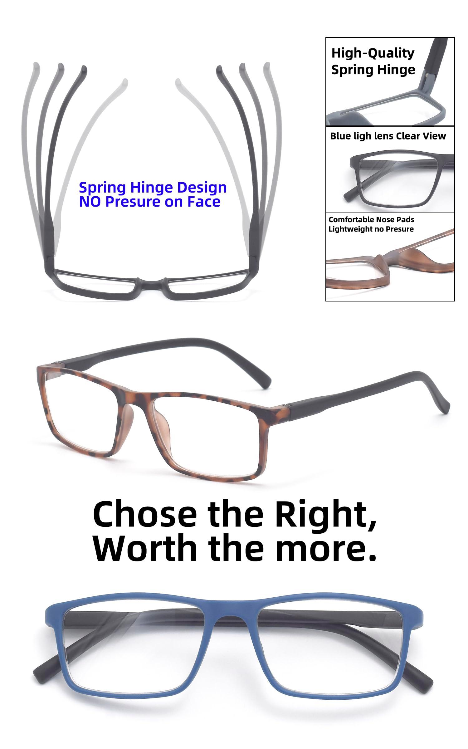 Autojouls Nearsighted Glasses for Distance with Hard Case Blue Light Spring Hinge Glasses Not Reading Glasses - Image 4
