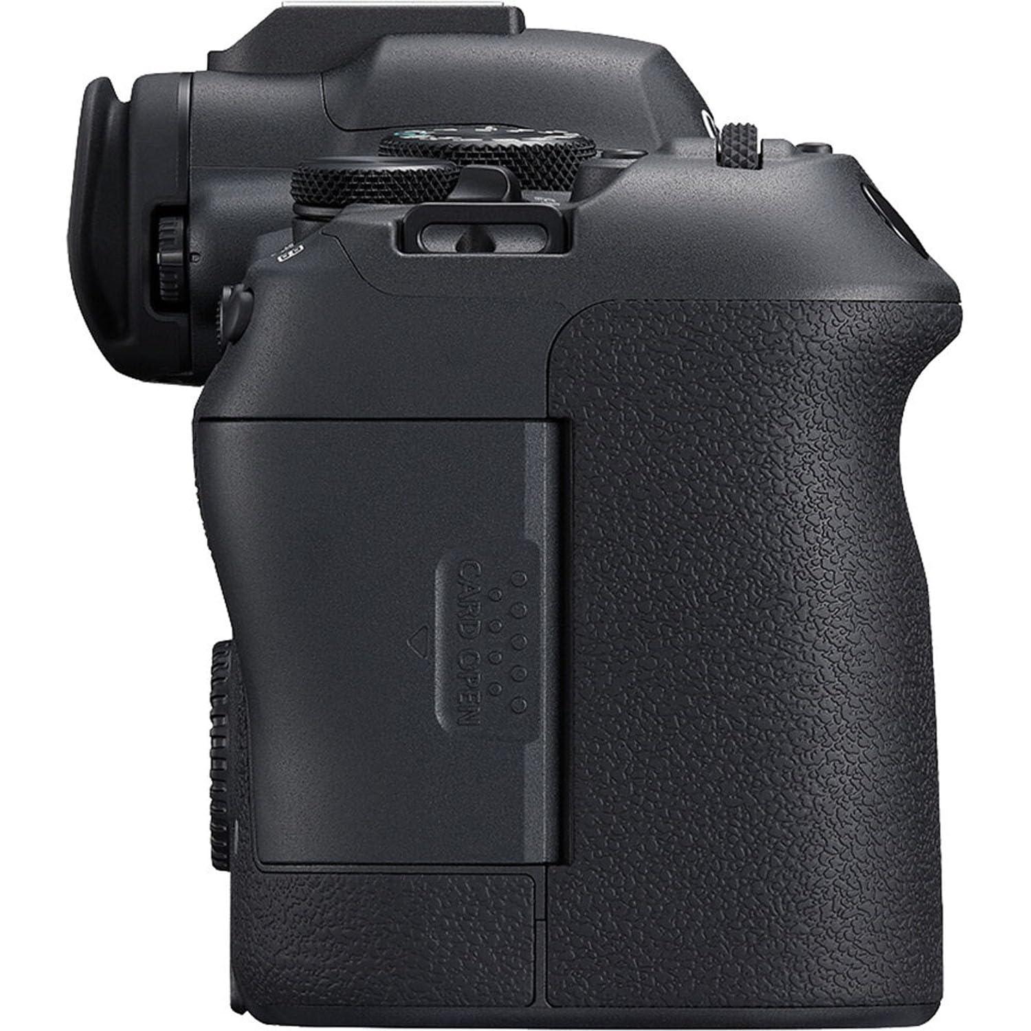 Canon EOS R6 Mark II Mirrorless Camera with 24-105mm f/4-7.1 IS STM and EF 75-300mm f/4-5.6 III Lens + 128GB and 64GB Memory + Extra Charger + Filters + Tripod + More (33pc Bundle) (Renewed) - Image 7