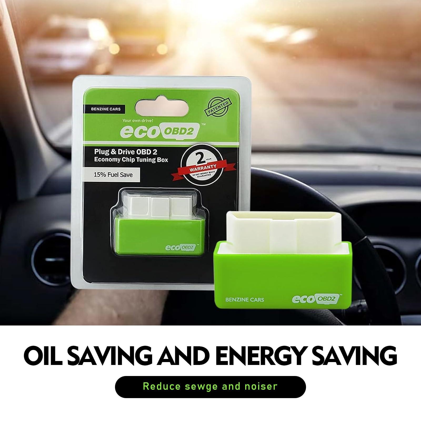 pinflaw 2 PCS Automobile Power Upgrade Fuel Saving, OBD2 ECOOBD2 Automotive Plug and Driver Single Plate, Automotive Energy Saver Accessories, Universal for Most Cars (Green) - Image 3