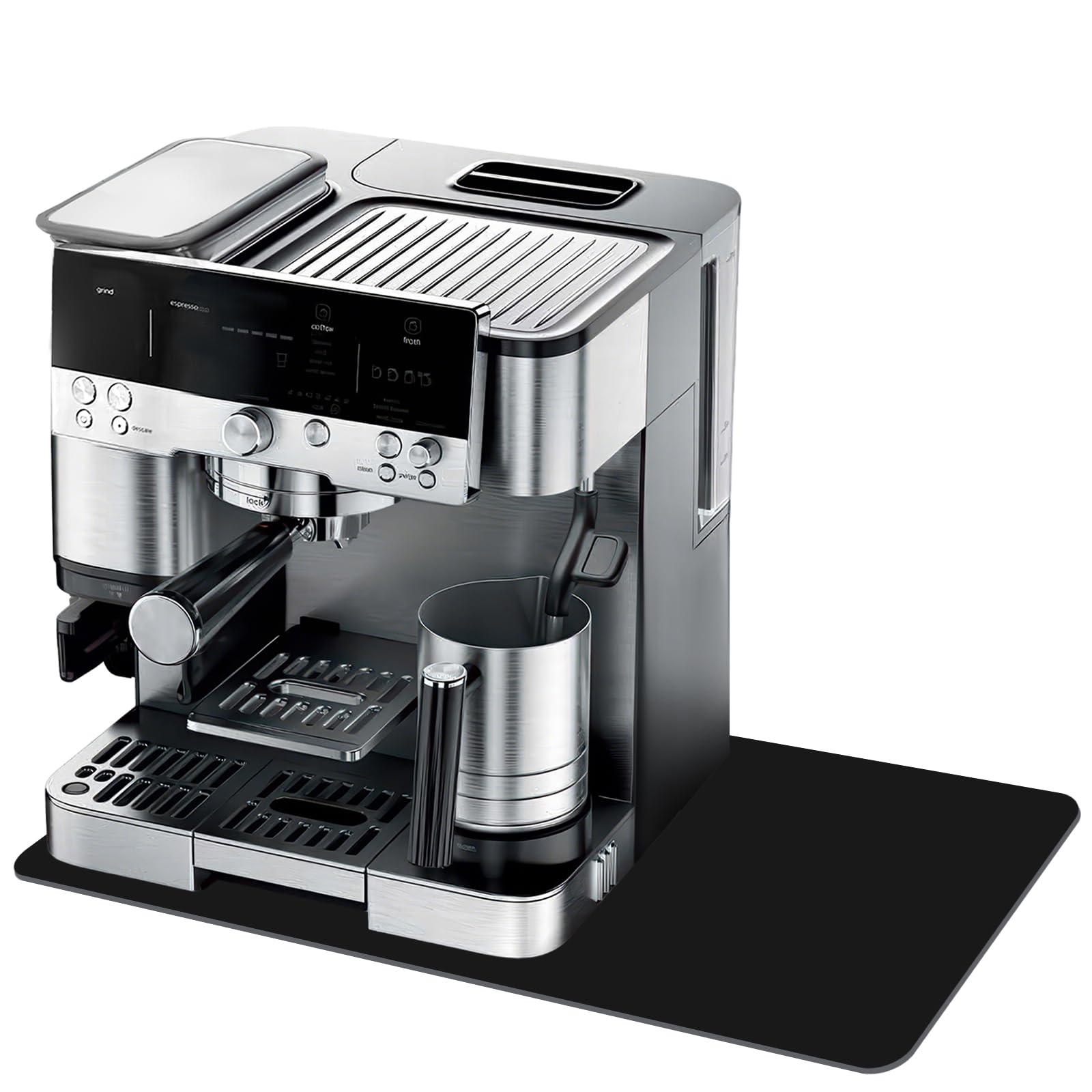 Espresso Coffee Mat for Ninja Luxe Cafe Accessories Breville Espresso Machine Accessories, 12x19 Inch Coffee Bar Mat for Countertop for Ninja Coffee Maker, Black