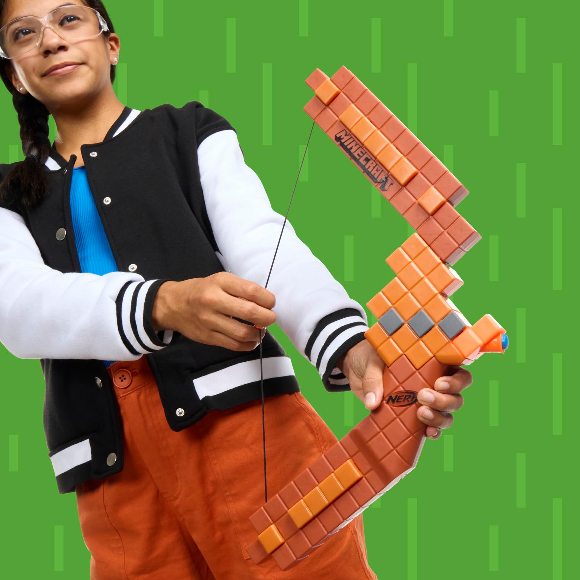 Nerf Minecraft Bow Dart Blaster, Pull-Back String Priming, 8 Nerf N1 Compatible Only with N1 Dart Blasters, Ages 8+ - Image 5