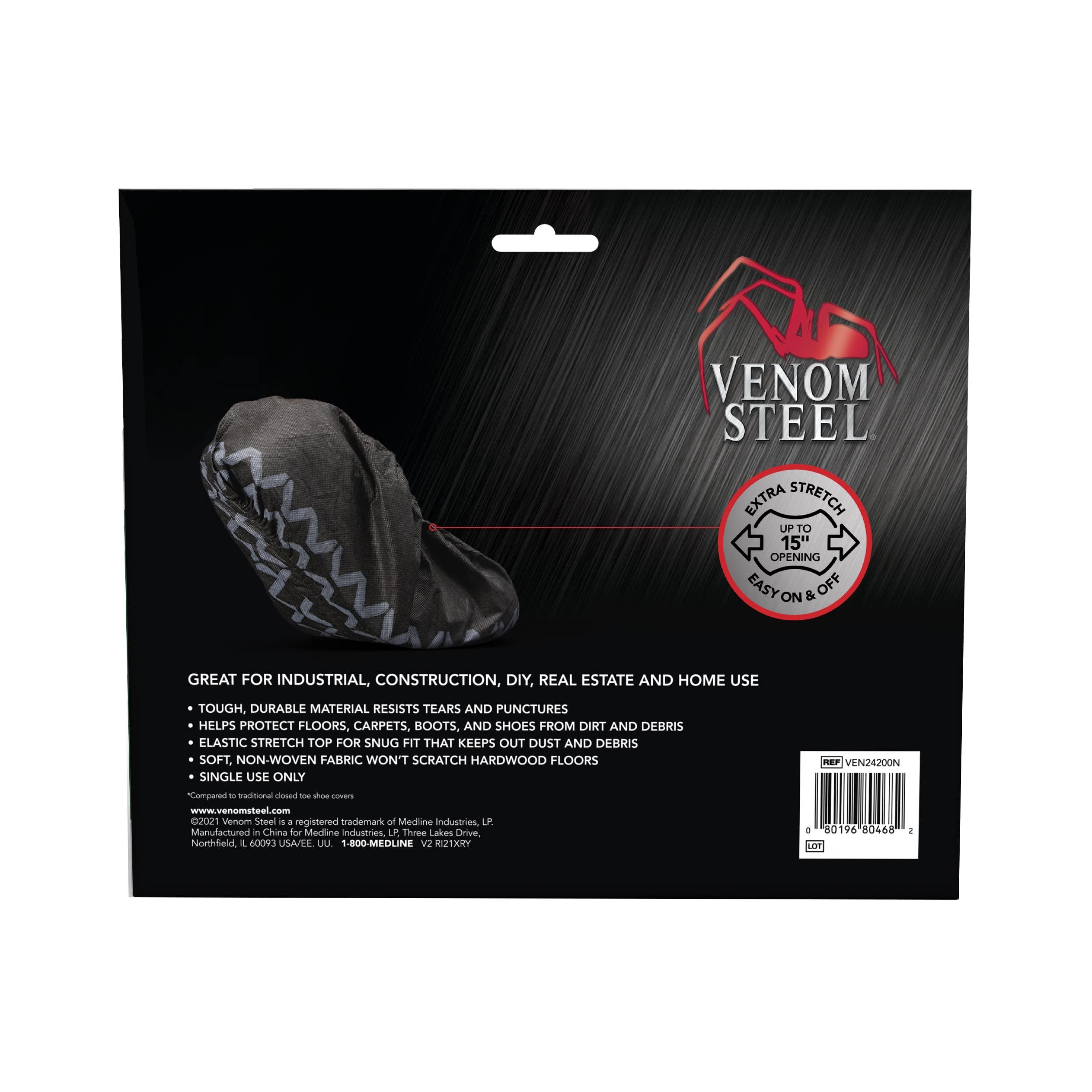 Venom Steel Boot and Shoe Covers, Tough, Easy On, Fits Over Boots, Improved Grip, Value Pack, 12 Pairs Per Box - Image 2