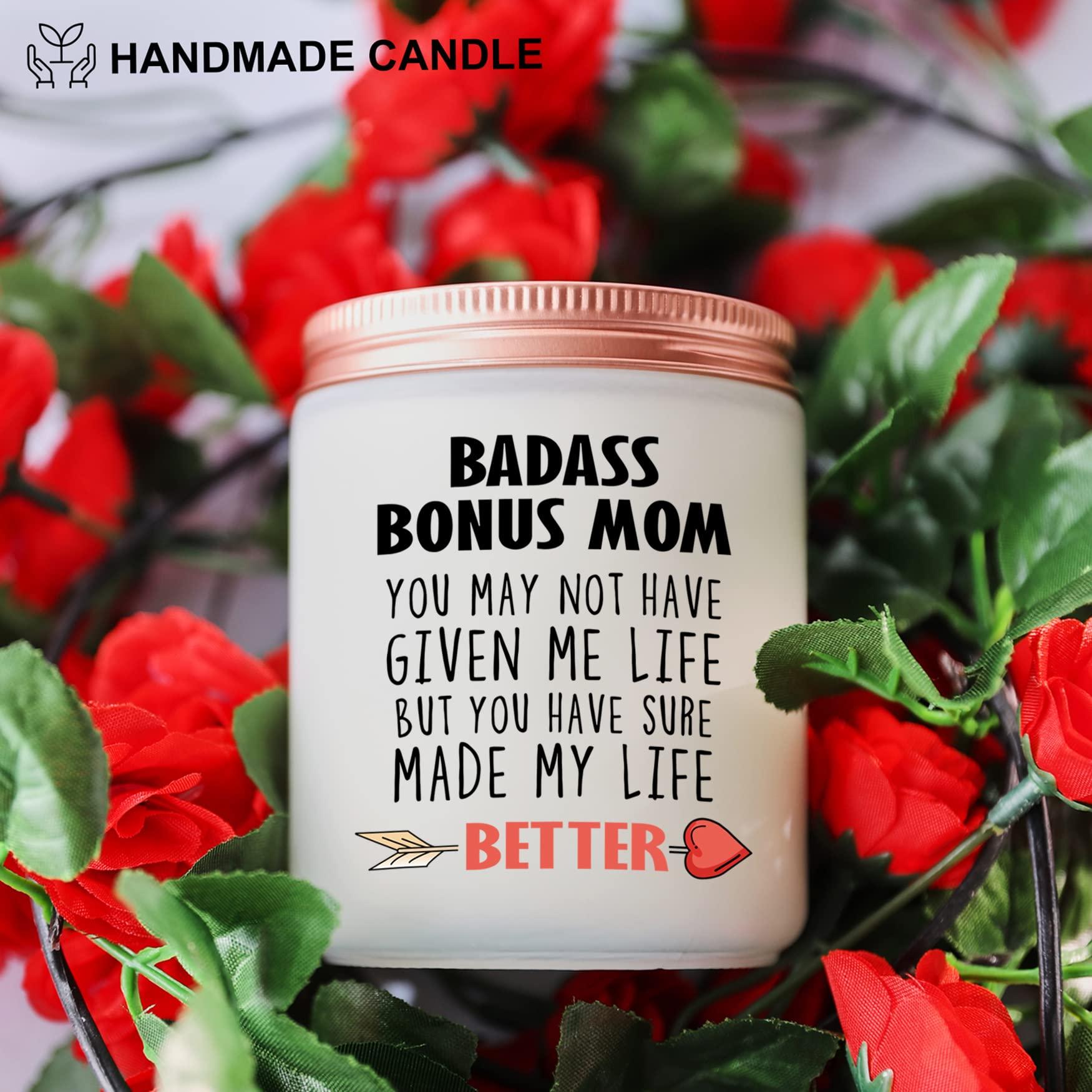 Bonus Mom Gifts- Mother in Law, Stepmom irthday Christmas Mothers Day Gifts- Funny Best Candle Gift Ideas for Adopted Mom from Daughter Son - Image 5
