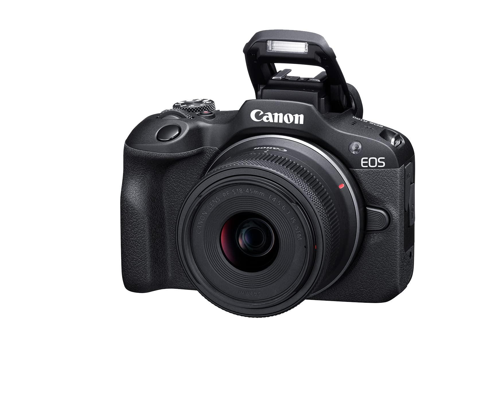 Canon EOS R100 Mirrorless Camera RF-S18-45mm F4.5-6.3 is STM Lens Kit, 24.1 Megapixel CMOS (APS-C) Sensor, 4K Video, RF Mount, Black - Image 4