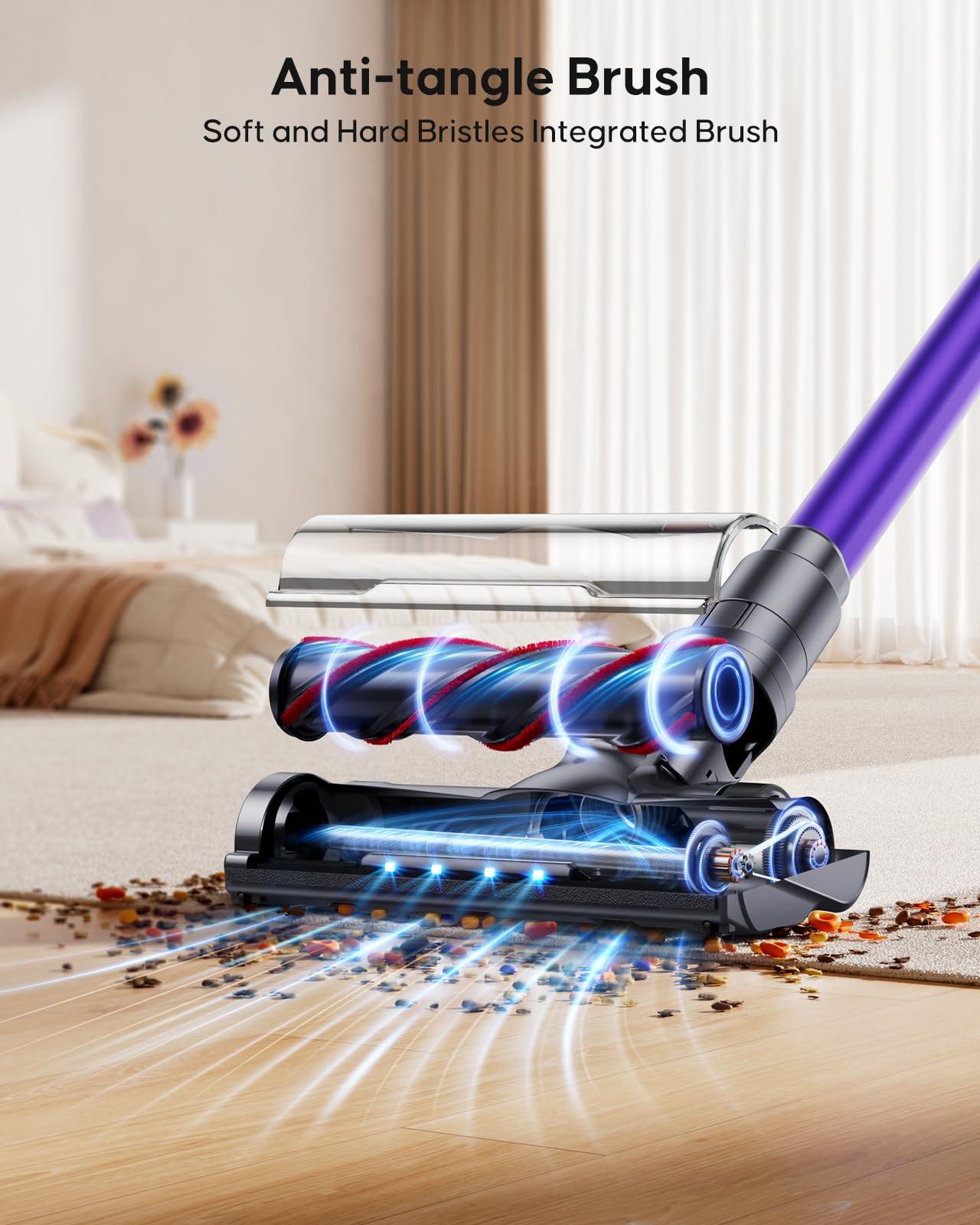 Cordless Vacuum Cleaner, 40KPA Stick Vacuum Cleaner 450W Powerful Vacuum Cleaners, Up to 55 Mins Runtime 1.5L Dust Cup Lightweight Vacuum Cleaners for Home Carpet Pet Hair Hard Floor - Image 6