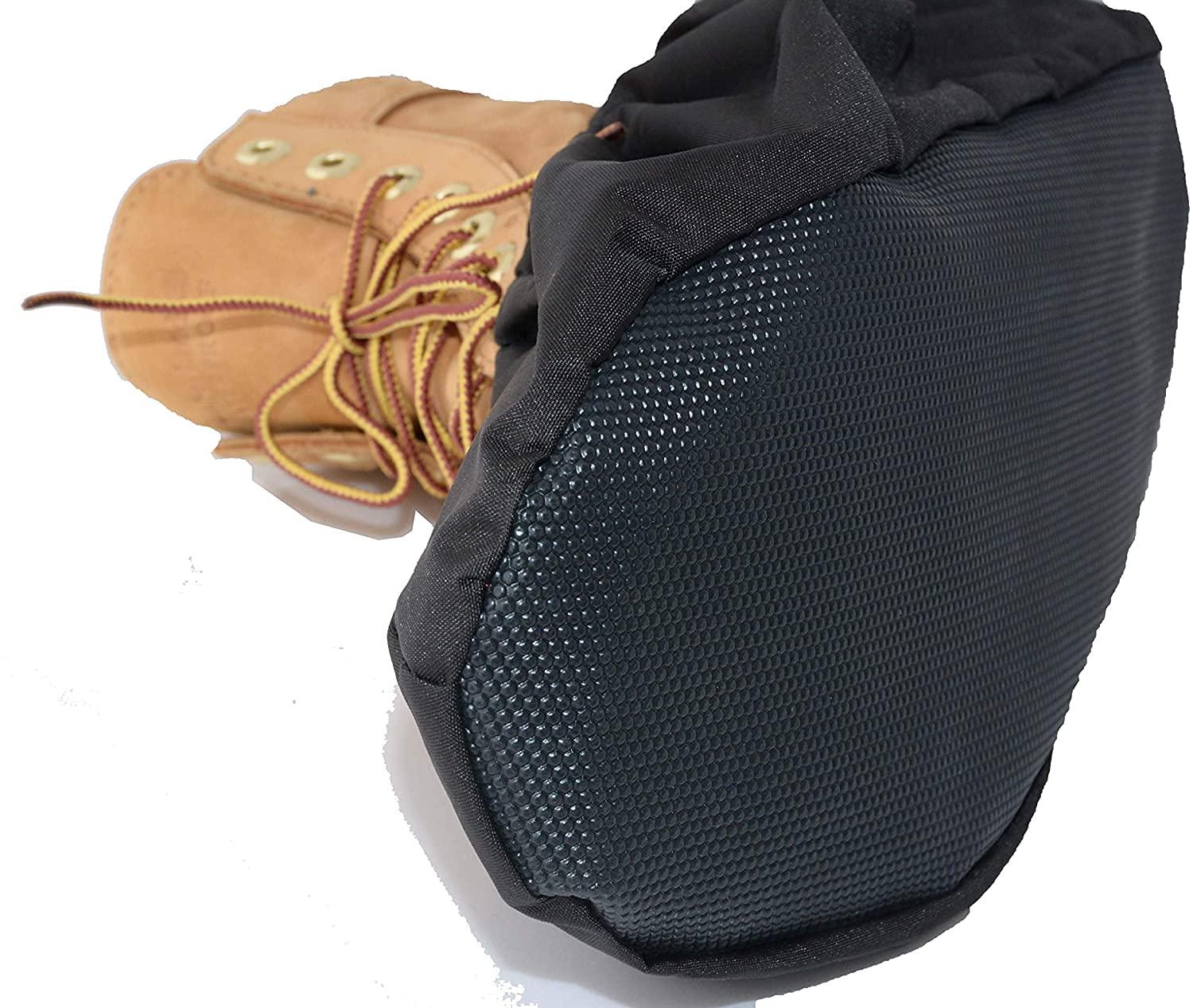 2 Pairs Non Slip waterproof Reusable shoe Covers for contrators and Carpet Floor Protection, Machine Washable. SMALL - Image 3
