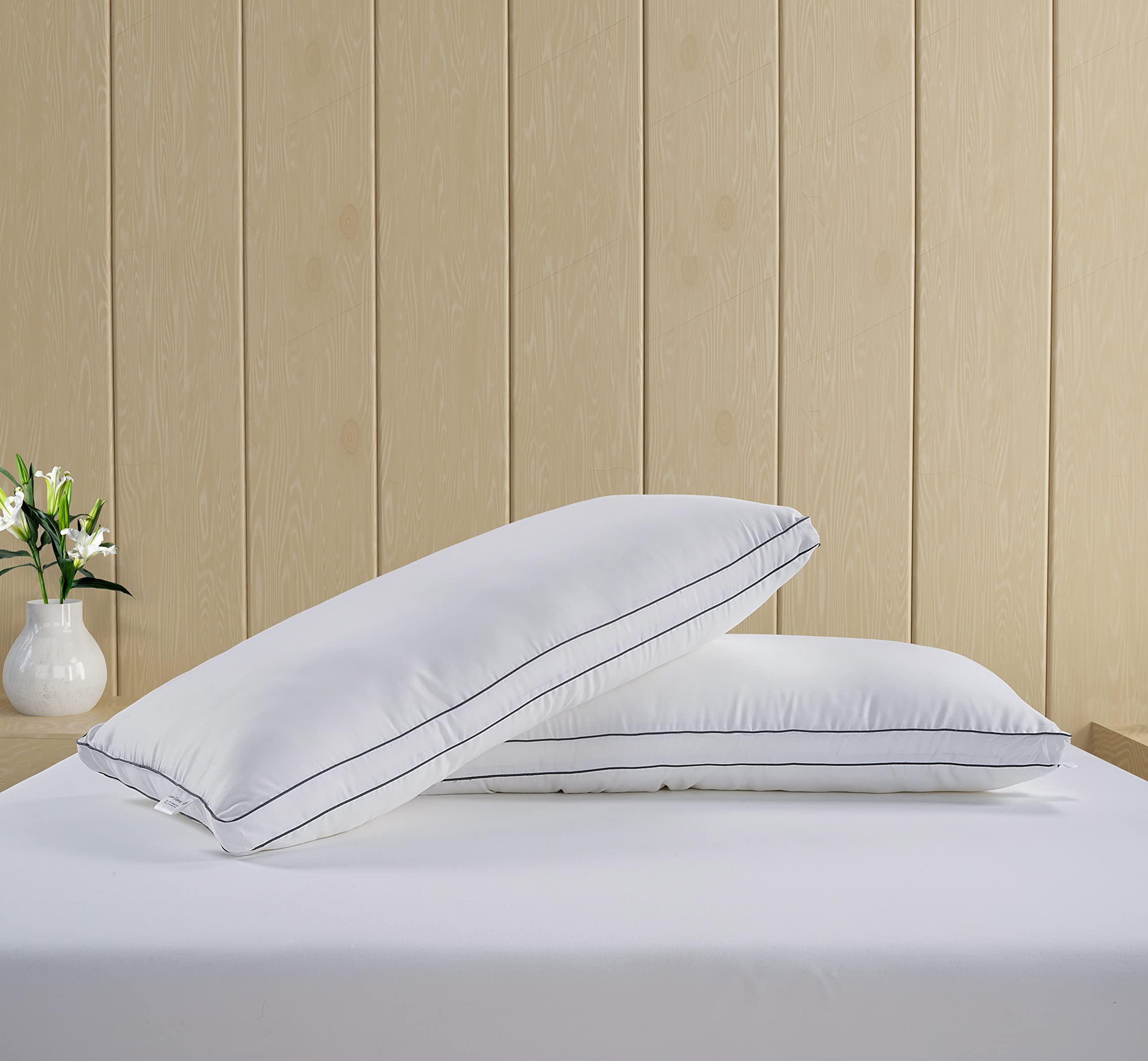 LANE LINEN Pillows Standard Size Set of 4 (20"x26") - Soft Gusseted Bed Pillow for Back, Stomach or Side Sleepers - Hotel Quality Down Alternative Standard Pillows Pack of 4 - White - Image 5