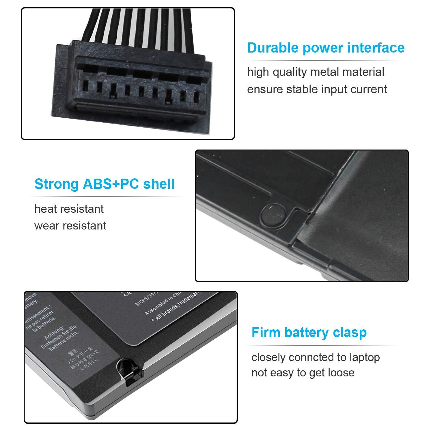 AN·GWEL A1382 Laptop Battery for MacBook Pro 15 inch (only for Early/Late 2011, Mid 2012) A1286 MC721LL/A MC723LL/A 661-5844 020-7134-A[10.95V 77.5WH] - Image 4
