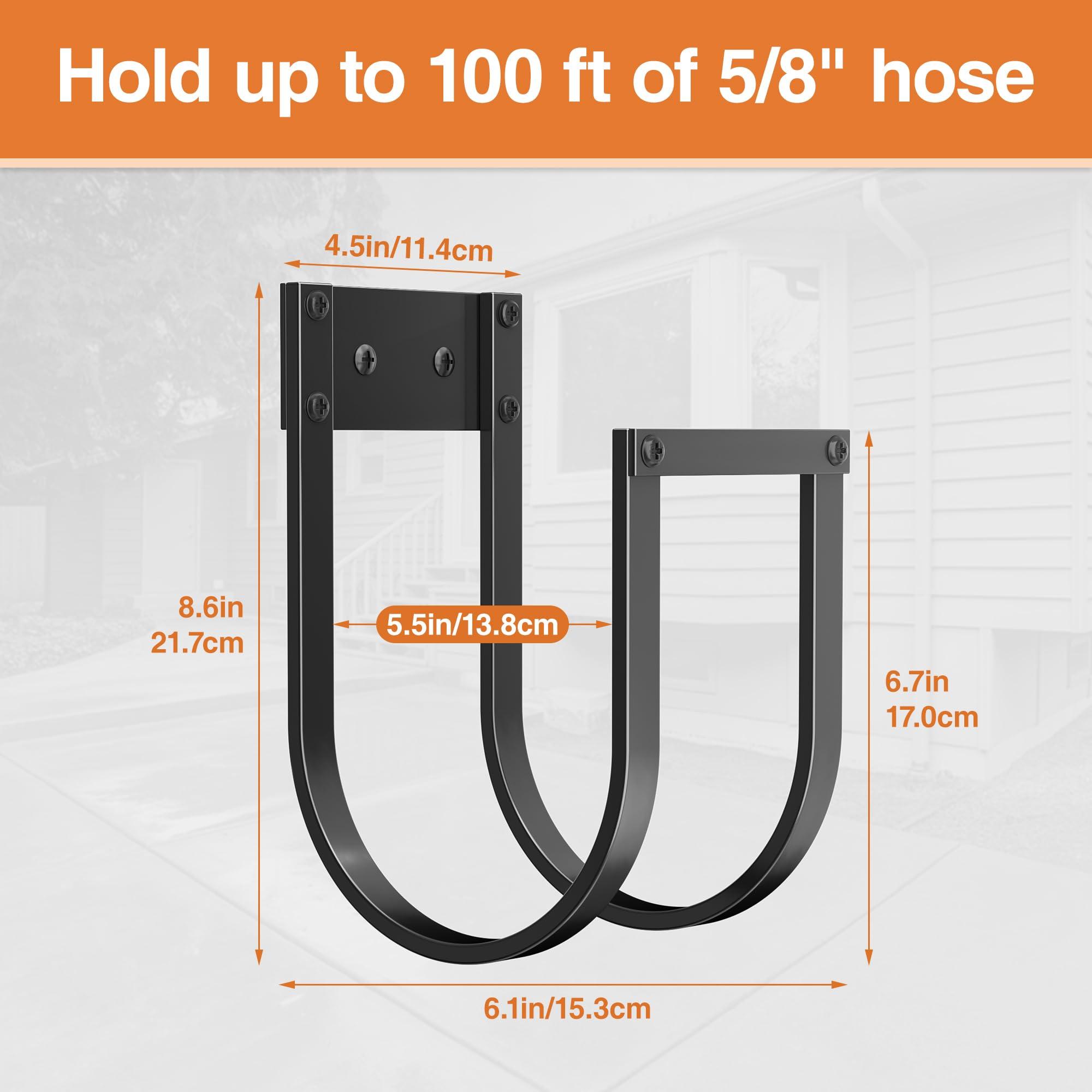 Garden Hose Holder Wall Mount - Metal Water Hose Hanger for Outside, Durable Hook for Garden, Garage, or Yard Storage - Image 3