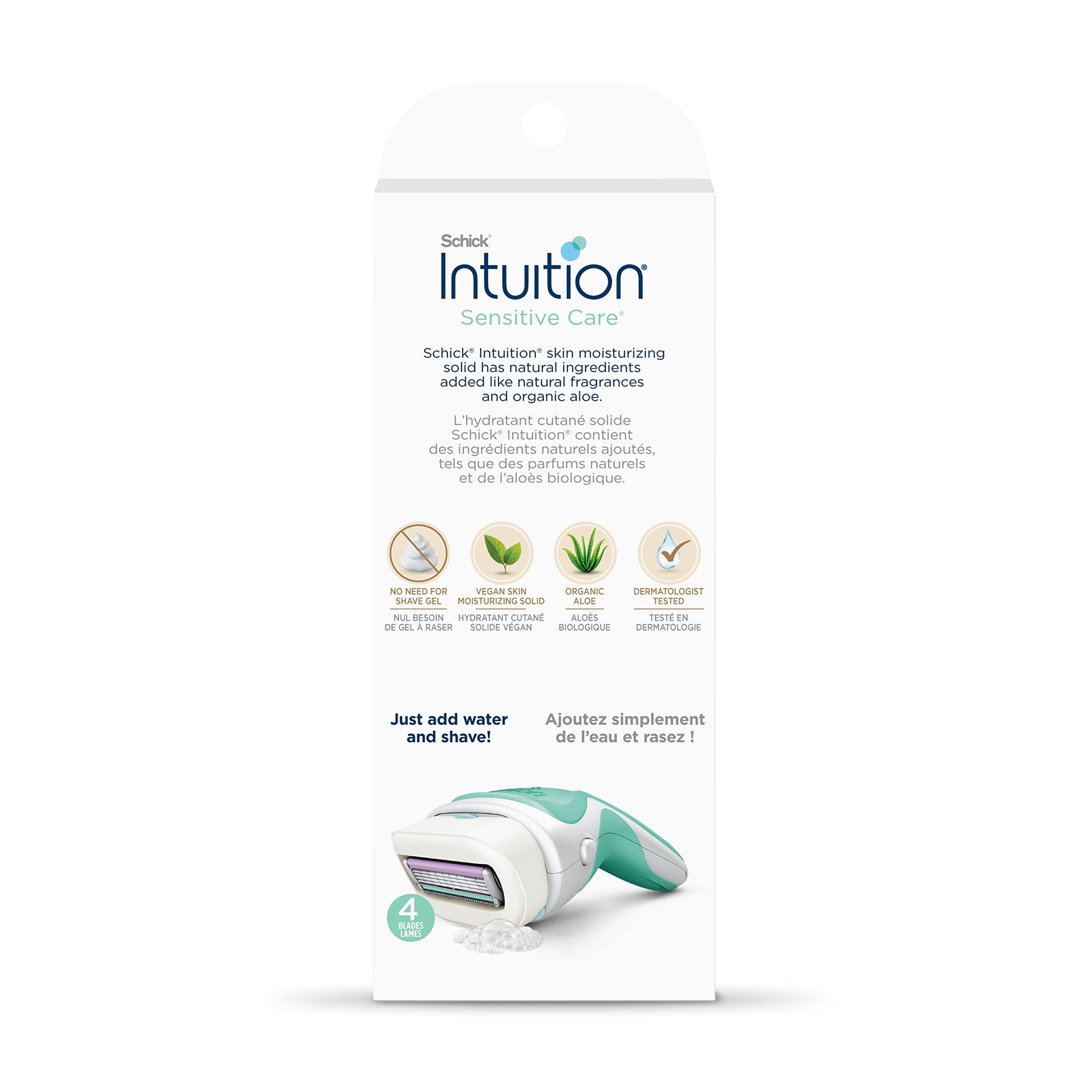 Schick Intuition Razors for Women with Sensitive Skin | 1 Razor & 2 Intuition Razor Blades Refill with Organic Aloe - Image 10