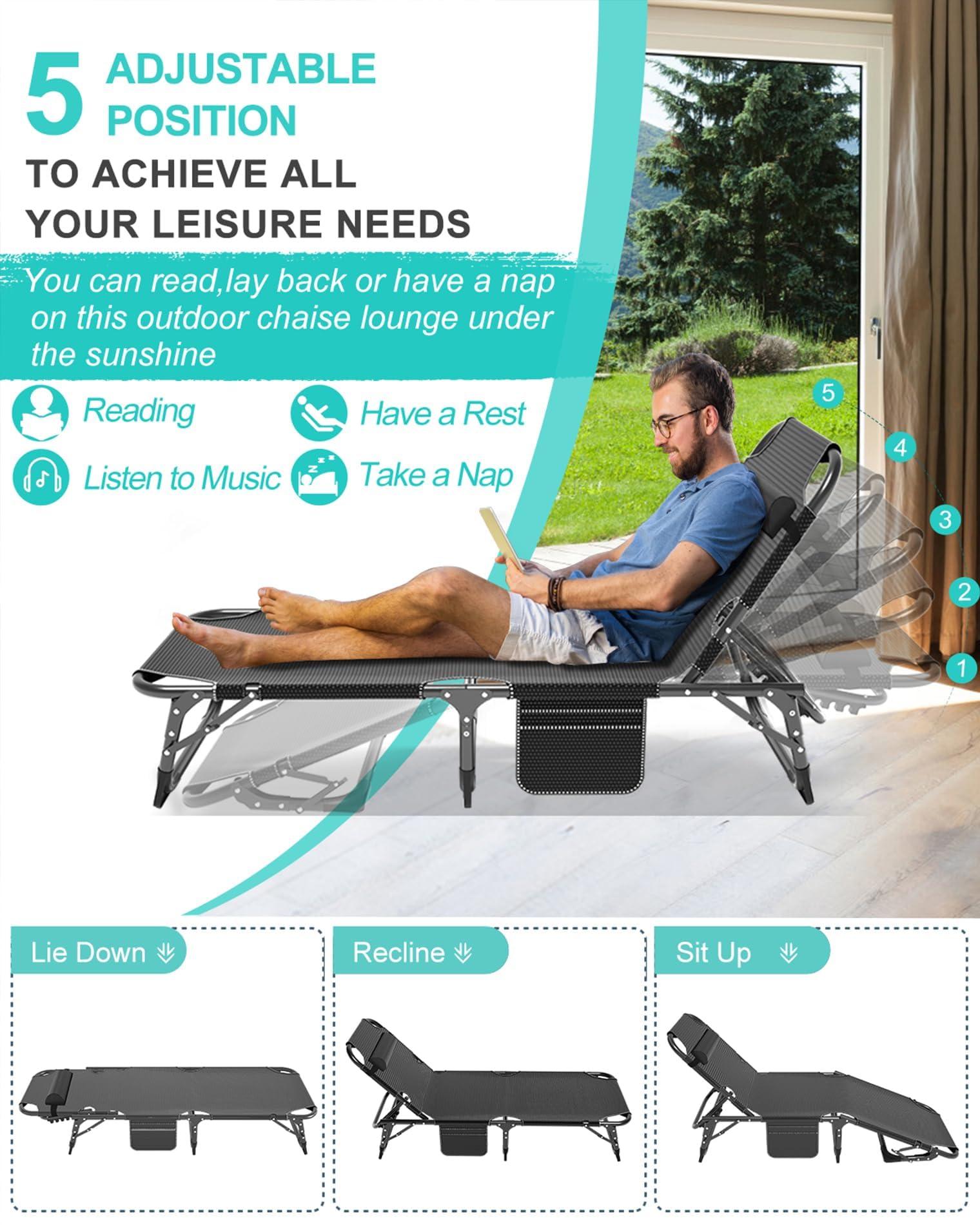ABORON Camping Cot for Adults, Heavy Duty Adjustable Bed for Sleeping, Adjustable Double-Layer 1200D with Mattress & Carrying Bag for Home, Office, Vacation, Camping - Image 3