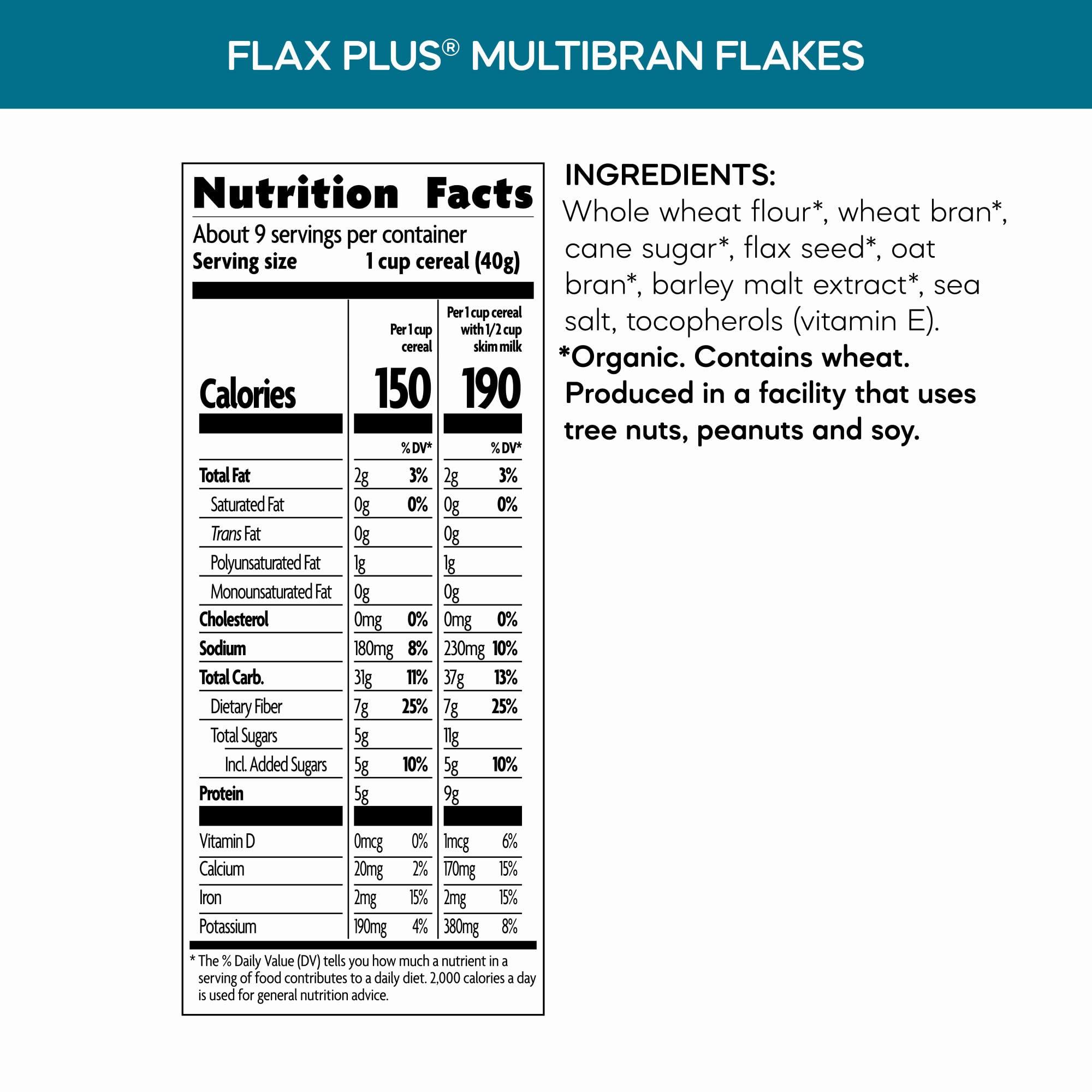 Nature's Path Organic Flax Plus Multibran Flakes Cereal, 13.25 oz (Pack of 1), Non-GMO - Image 2