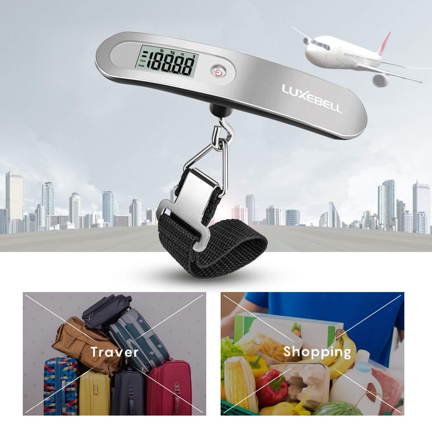 Digital Luggage Scale Vacation Travel Essentials Accessories Gifts for Traveler Portable Suitcase Handheld Weight Scale 110 lbs Hanging Baggage Travel Must Haves - Image 6
