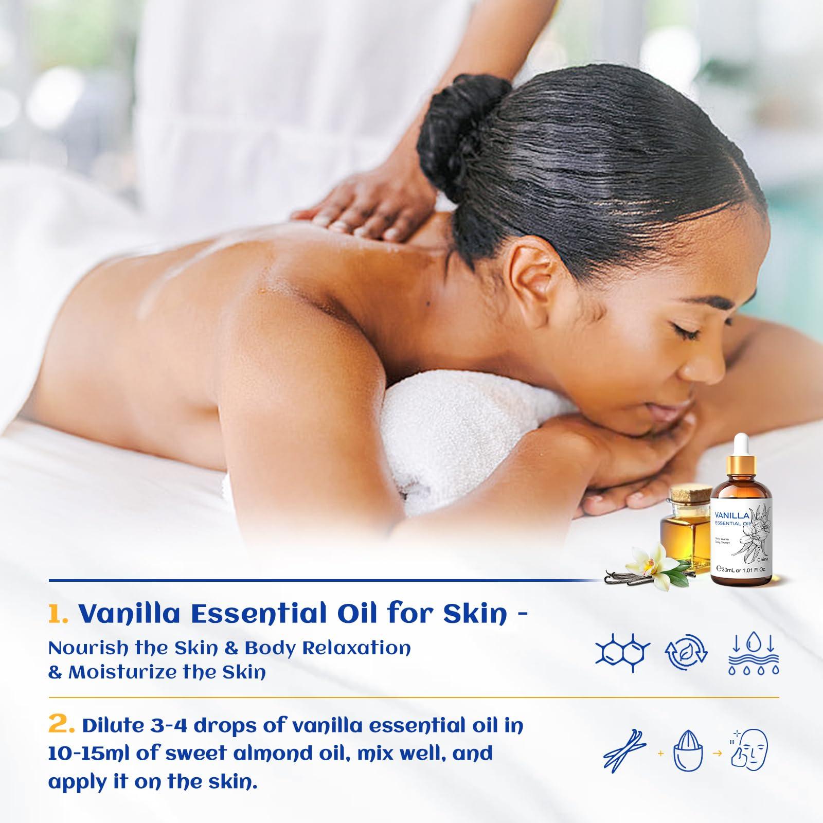 HIQILI 1 Fl Oz Vanilla Essential Oil, Undiluted Natural Strong Fragrance Add in Skin Perfume, Unscented Lotion, Candle Soap Making Scent, Relax at Home with Diffuse Warm Sweet Aroma - Image 3