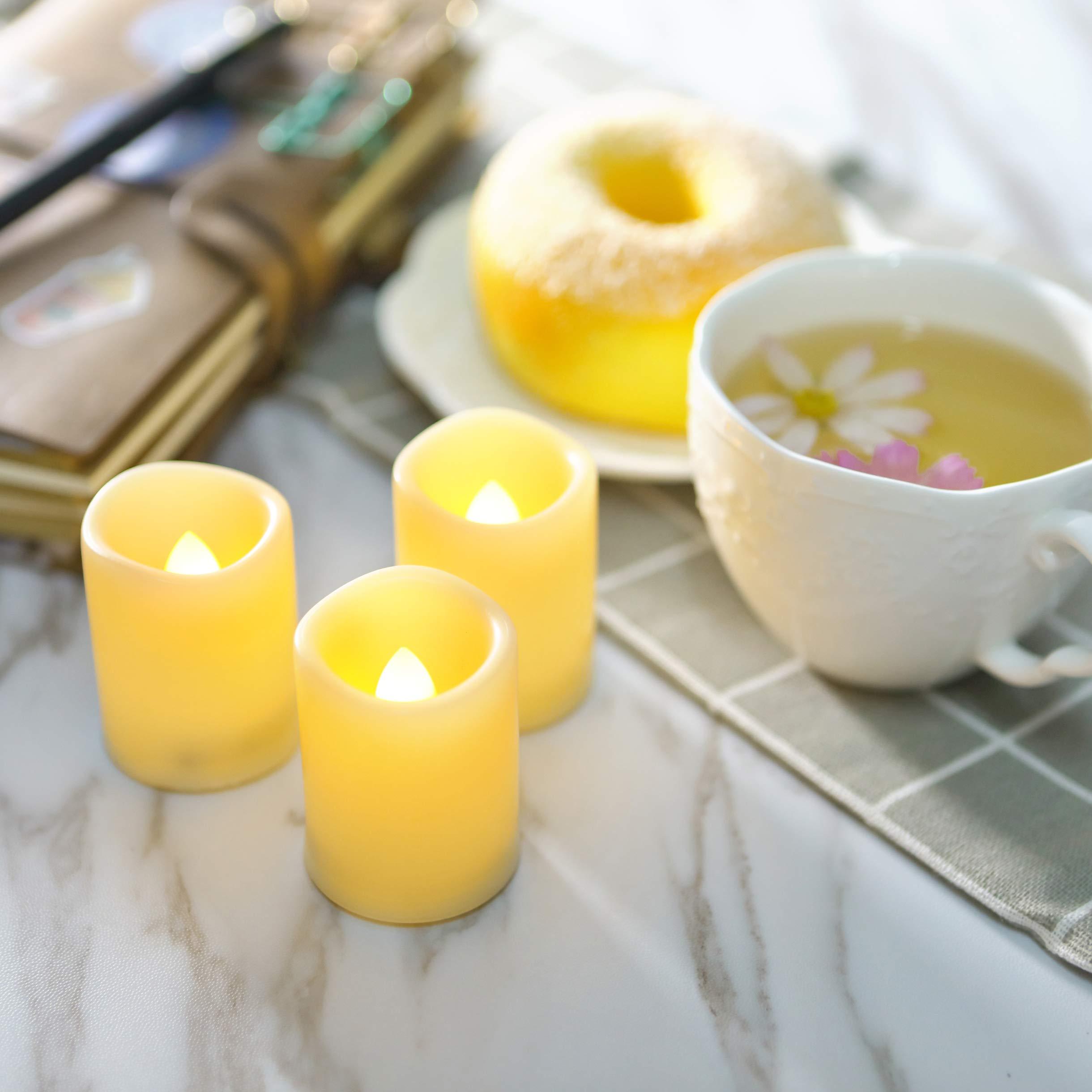 36 Pack Flameless Battery Operated LED Votive Candles Flickering Electric Fake Tea Lights Candle Bulk Set for Christmas Home Party Decorations Wedding Supplies 1.5x2 inch Batteries Included - Image 5