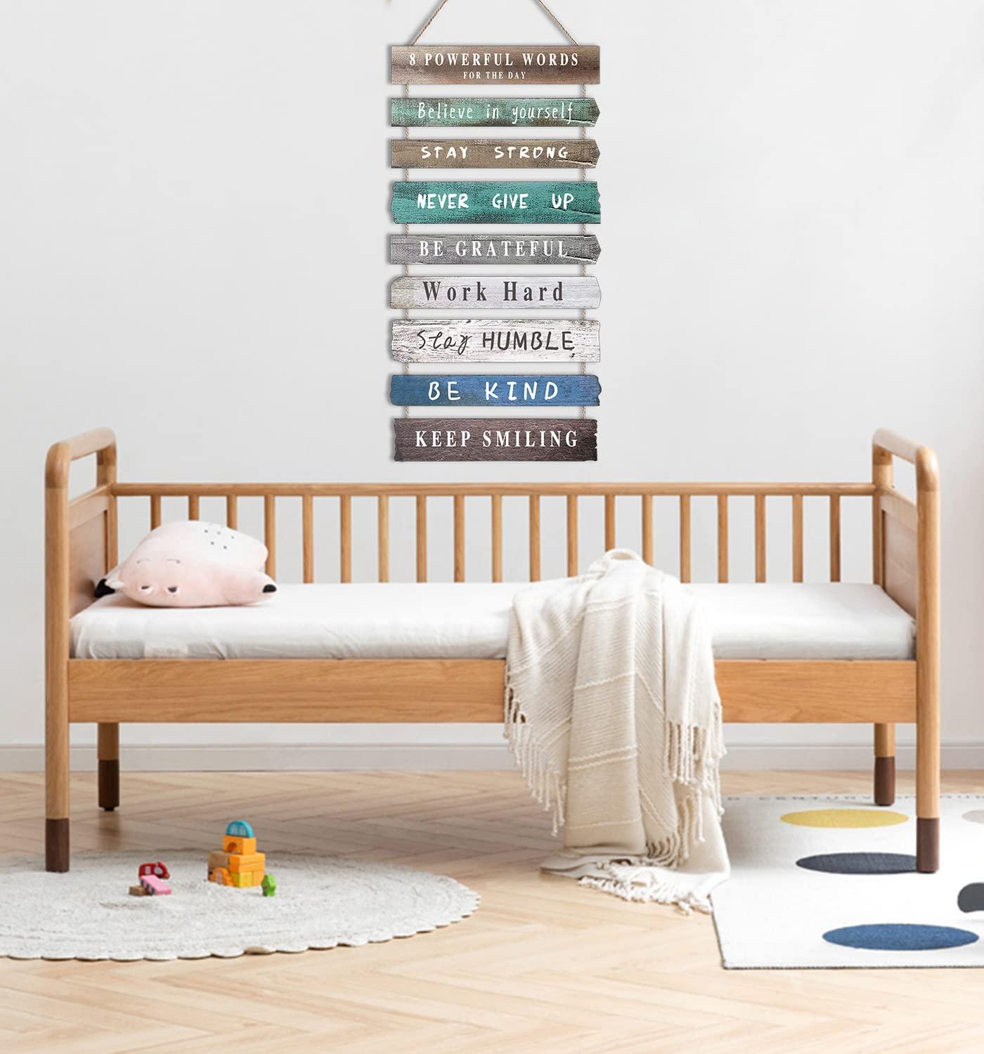 Inspirational Wall Art Decor for Office, Wooden Rustic Hanging Motivational Wall Art Decoration Sign, Inspiring Positive Quotes Wall Art for Home Living Room Bedroom Bathroom Classroom Gym 12"x24" - Image 5
