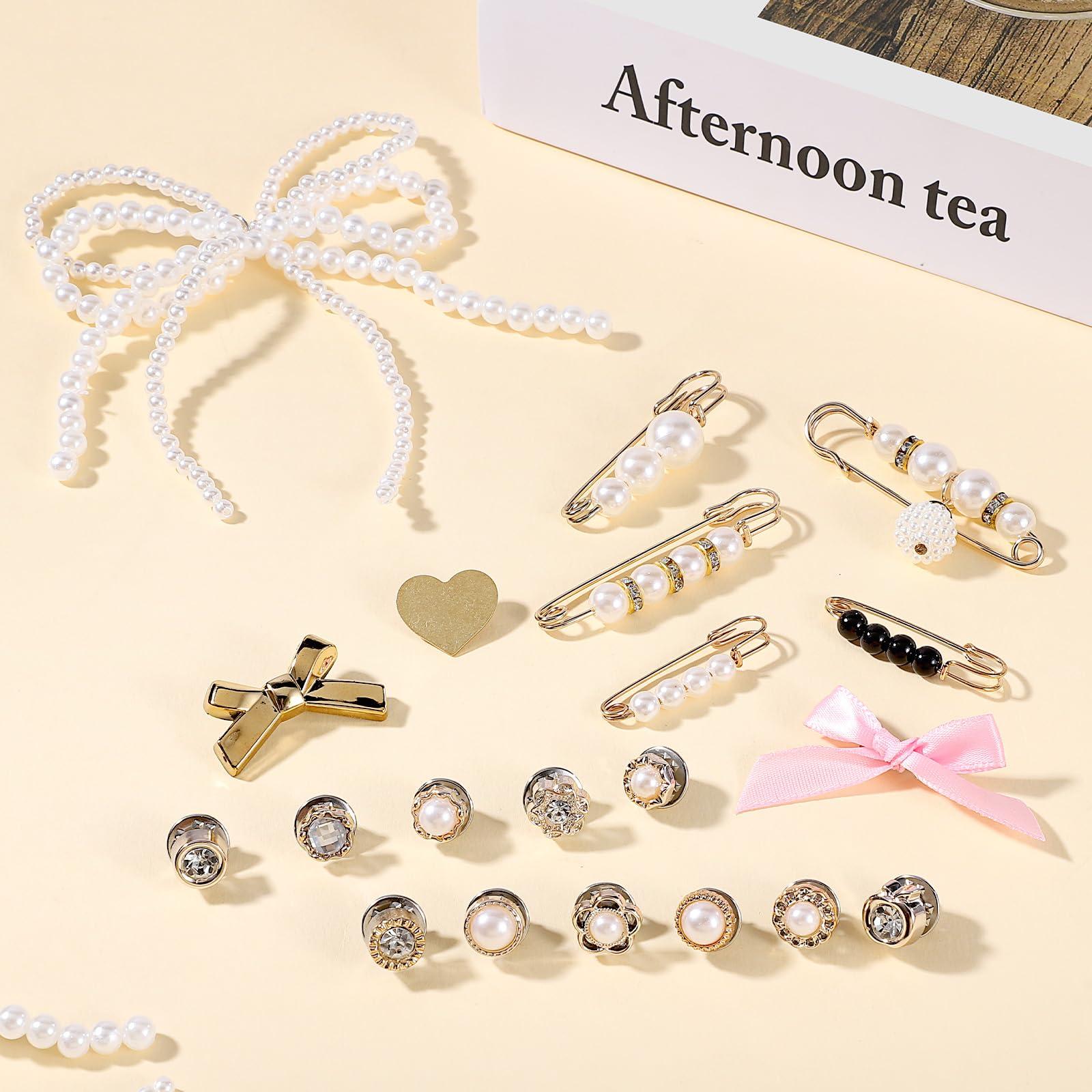 Ptwola Shoe Charms for Sneakers 30 Pcs Shoelace Charms Contain Bows Clips Pins Jewelry Decor Accessories for Shoes, Socks, Clothes, Bags - Image 5