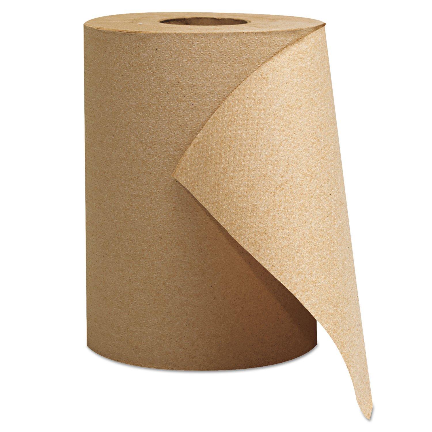 1804 Hardwound Roll Towels 1-Ply Brown 8-Inch x 300 ft 12 Rolls/Carton
