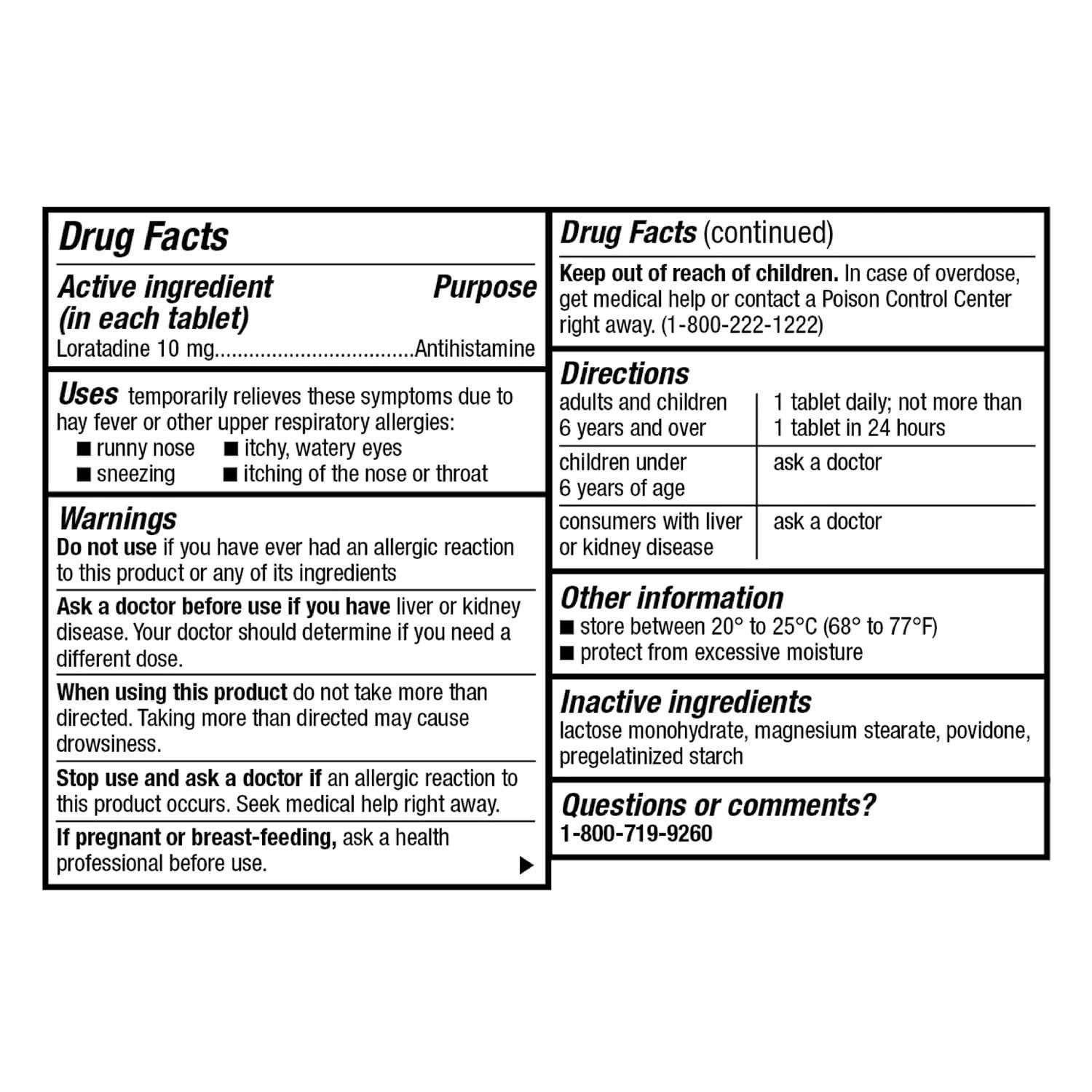 Member's Mark allergy Loratadine 10mg Antihistamine (Compare to Claritin),Tablet, 400-Count - Image 2