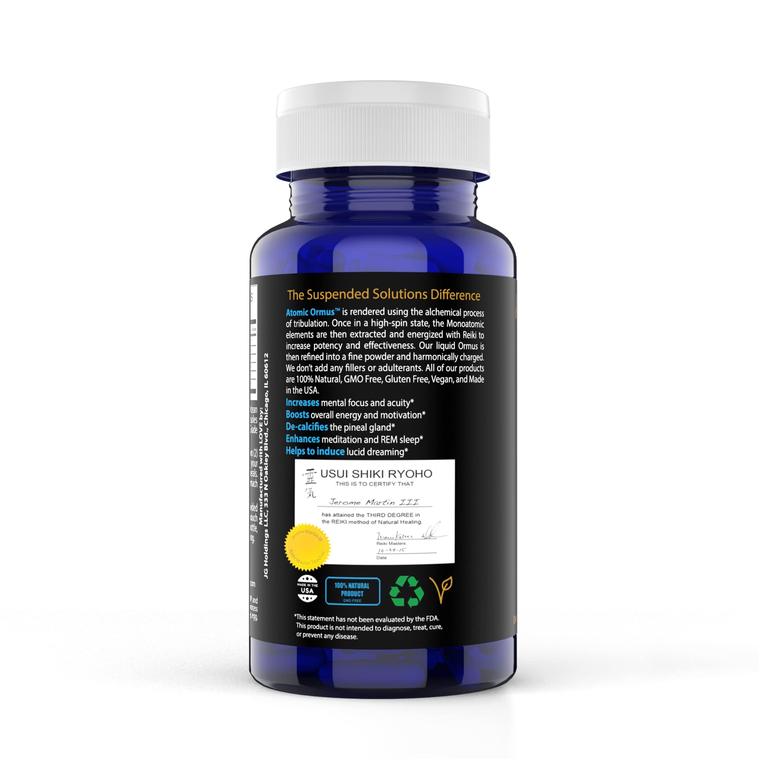 Suspended Solutions - Atomic ORMUS - Capsules - MONATOMIC Gold Capsules - 100% Pure ORMUS Powder - 100% Vegan - ormus Gold, monatomic Gold,(30 Capsules) - Image 8