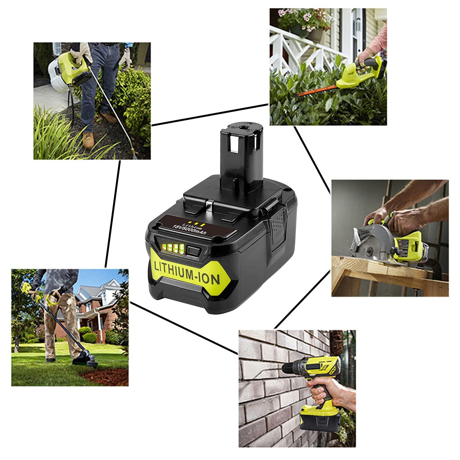 TREE.NB 6.0Ah Replacement for Ryobi 18V Battery High Capacity Replace for Ryobi One 18V Battery Compatible with Ryo-bi 18volt Battery P102 P103 P104 P105 P107 P108 P109 P122 - Image 5