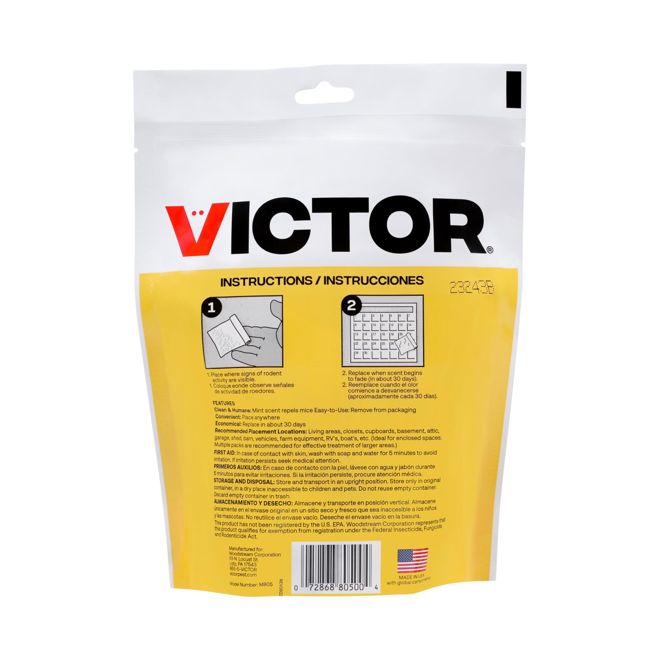 Victor M805 Scent-Away Natural Rodent Repeller – Peppermint Oil Mouse and Rat Repellent – 5 High-Strength Rodent Repelling Sachets Included - Image 12