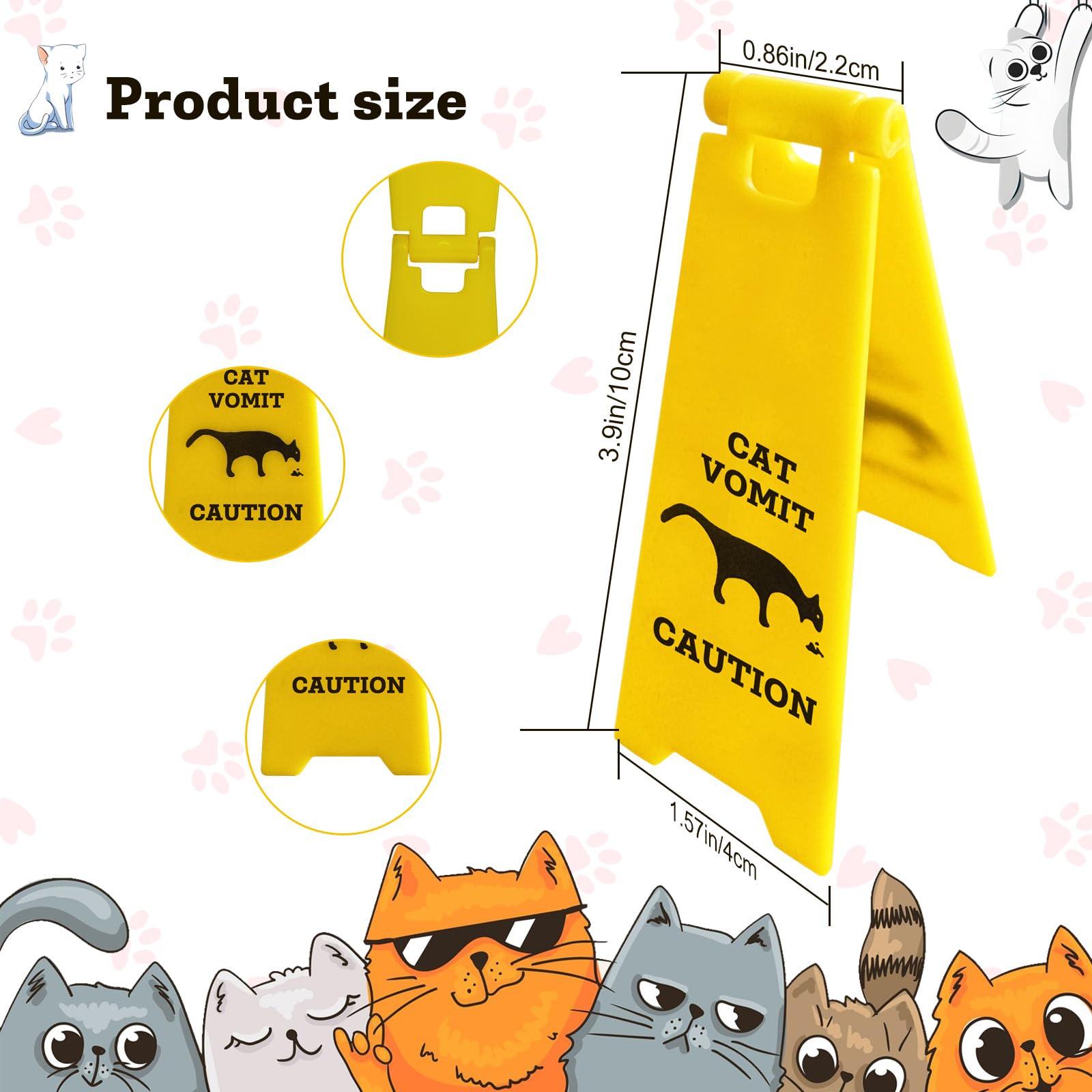 Mini Cat Vomit Sign - Perfect Gag Gift for Cat Lovers and Humor Enthusiasts(Cat Vomit Sign) - Image 2