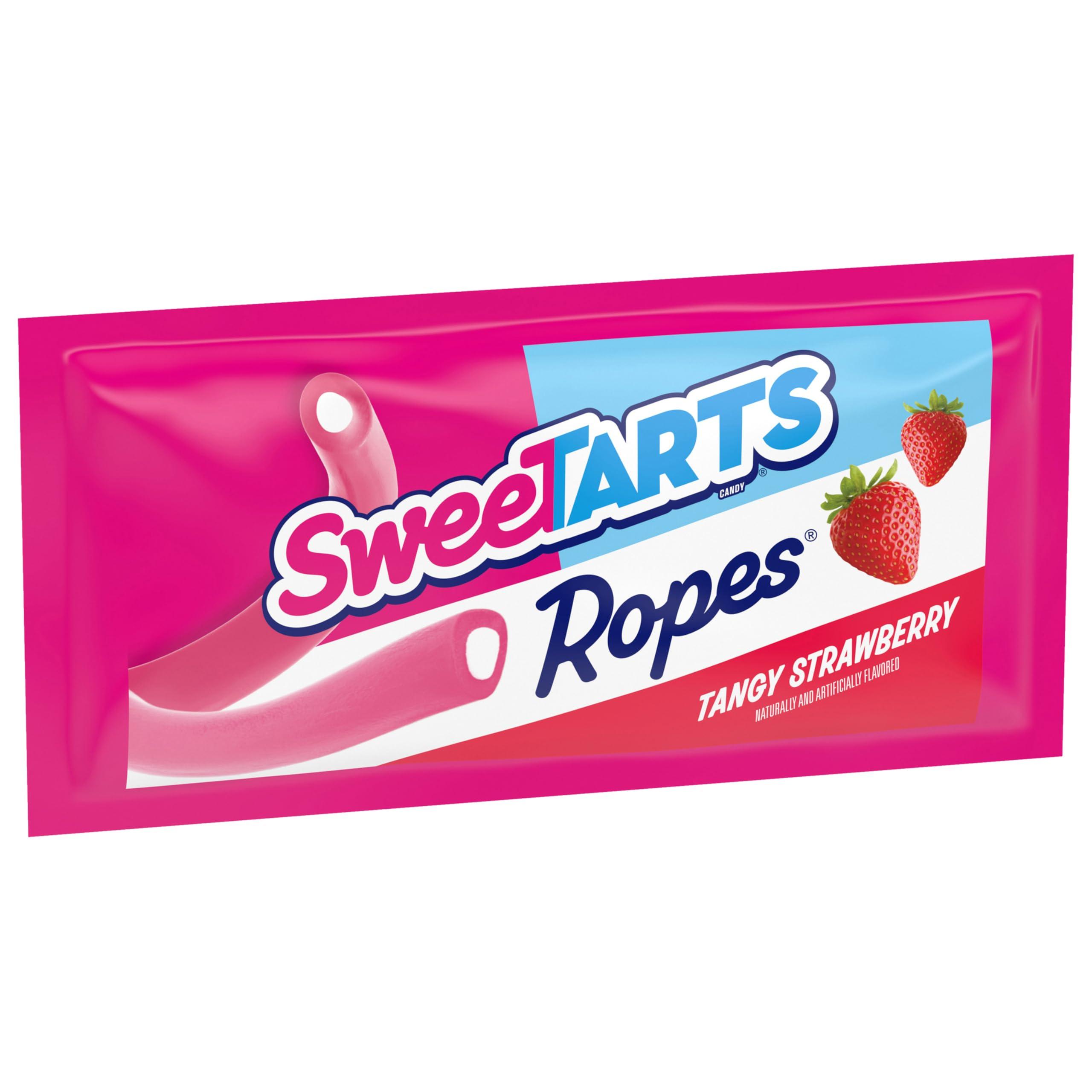 SweeTARTS Ropes Candy, Variety Mix, Cherry Punch, Twisted Rainbow Punch, Tangy Strawberry, Soft and Chewy, 15 oz - Image 4