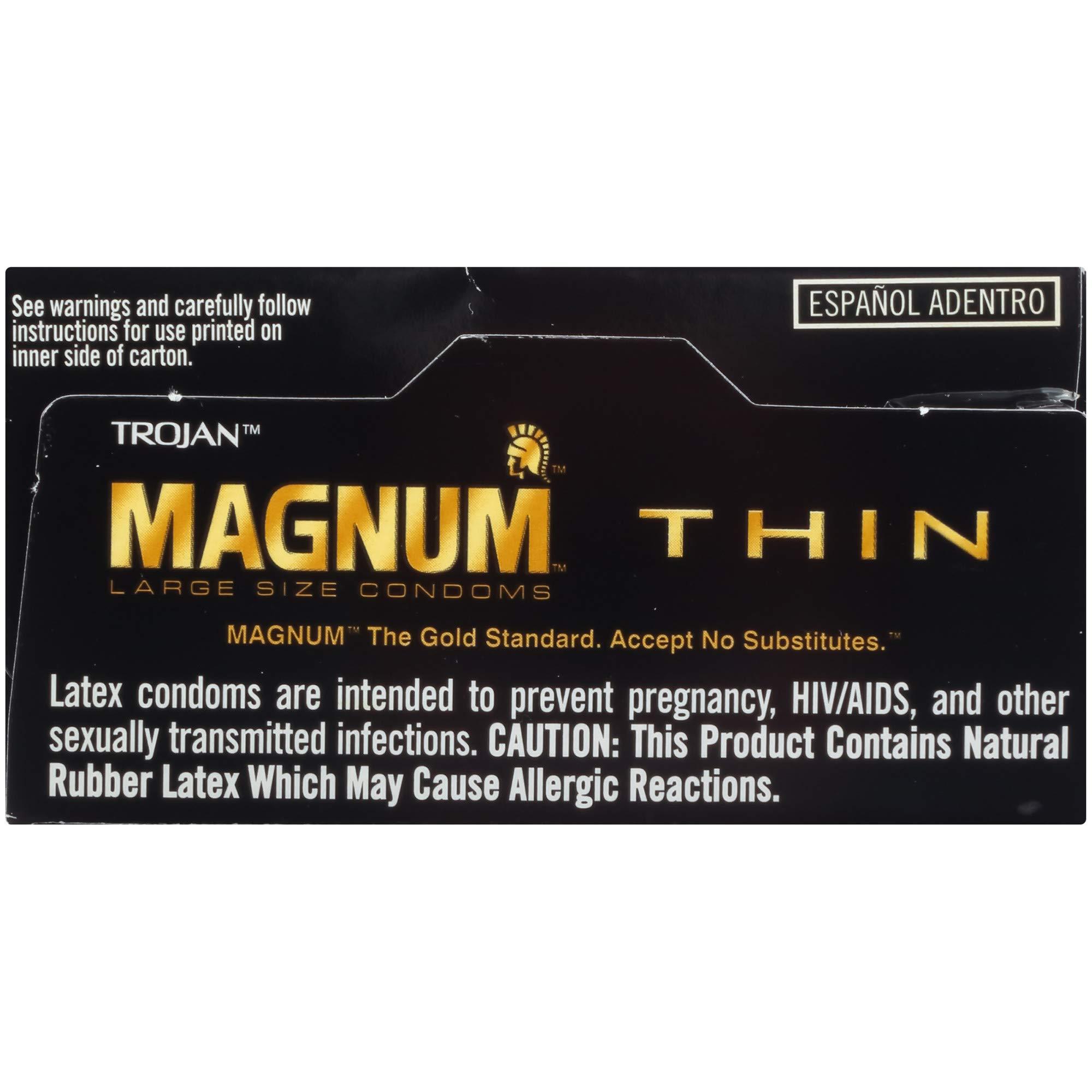 Trojan Magnum Thin Large Size Lubricated Condoms - 12 Count (Pack of 1) - Image 11