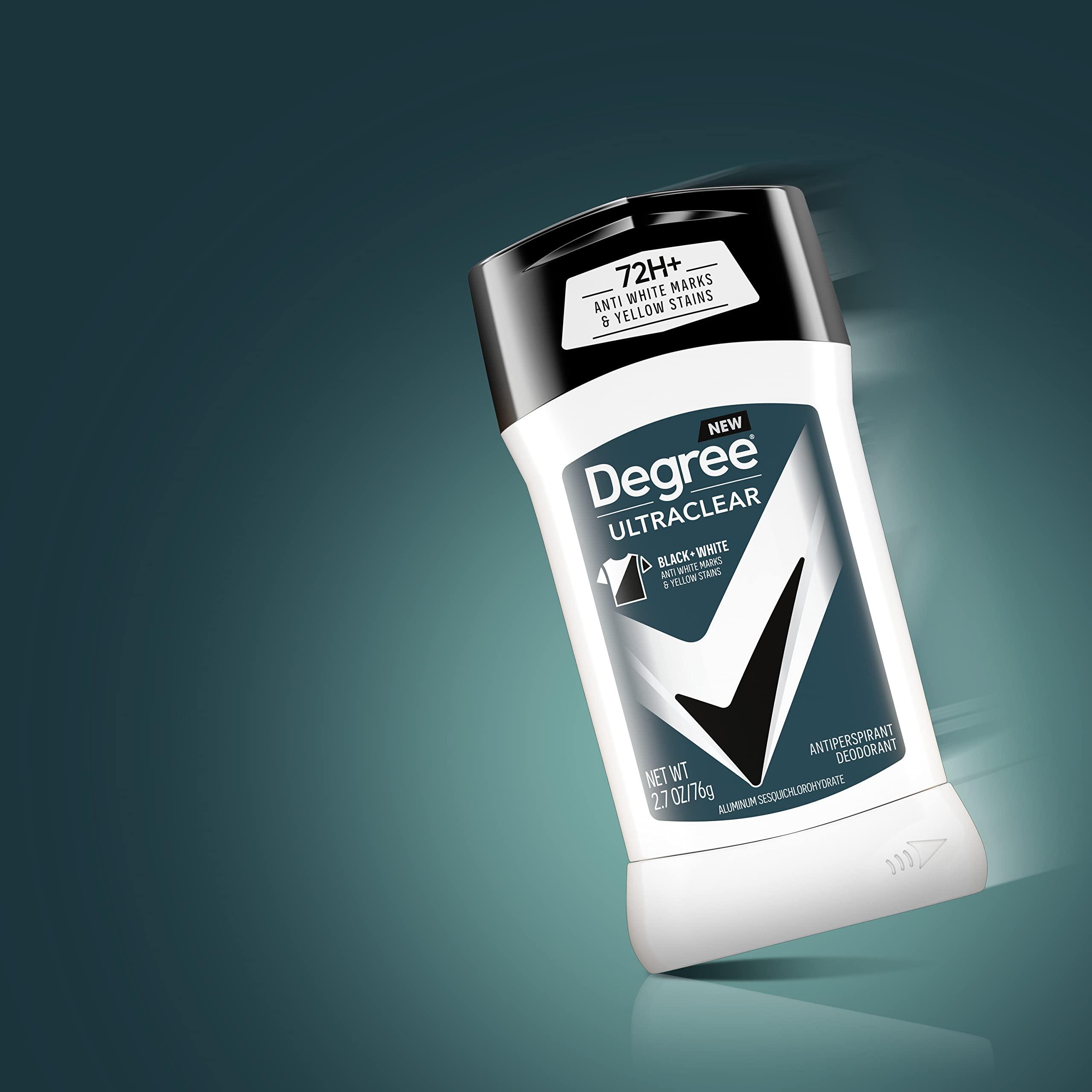 Degree Men UltraClear Antiperspirant Deodorant Black + White 72-Hour Sweat & Odor Protection Antiperspirant For Men With MotionSense Technology 2.7 Ounce (Pack of 4) - Image 15