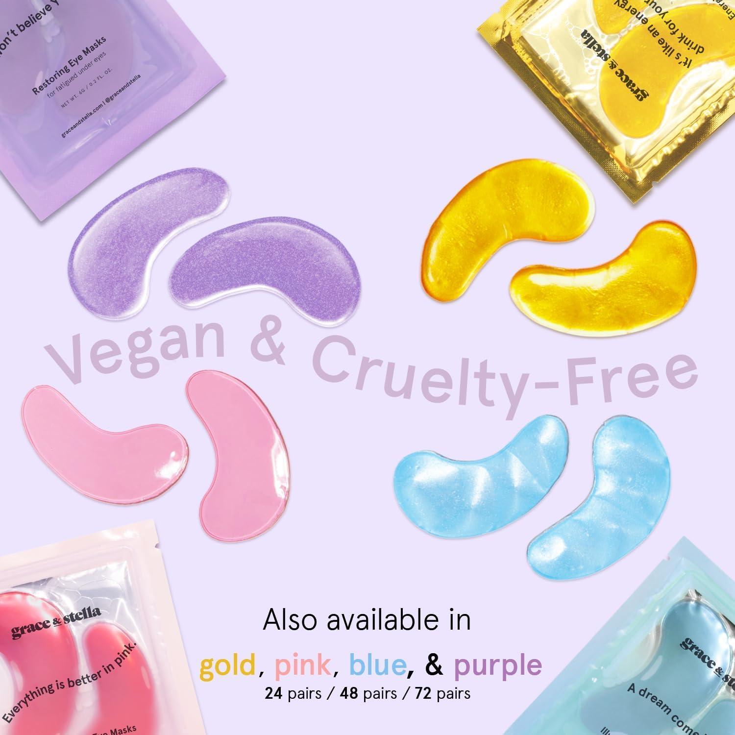 grace & stella Under Eye Patches for Puffy Eyes and Dark Circles (Retinol, 24 Pairs) Restoring Gel Under Eye Masks with Hyaluronic Acid - Vegan Cruelty-Free Skincare Birthday Gifts for Women - Image 6