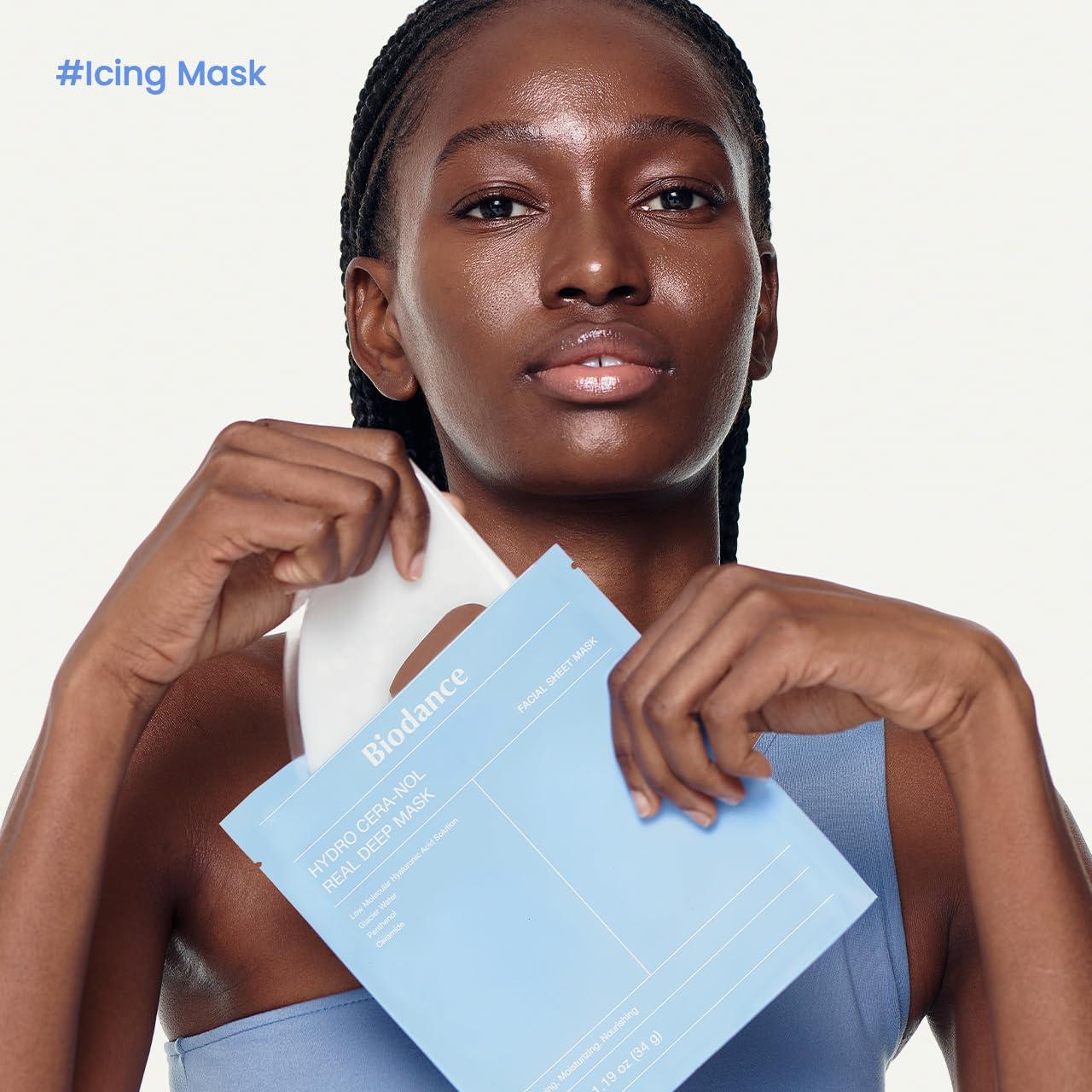 BIODANCE Hydro Cera-nol Real Deep Mask, Overnight Hydrogel Mask, Hydrating Facial Mask For Sensitive Skin, Redness Reducing & Quick Soothing Effect, 1.19oz(34g) x 4ea - Image 2