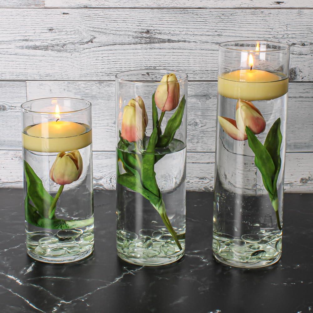 Eastland Glass Cylinder Vases 36 Pack. 7.5" | 9" | 10.5" Heights. Perfect Wedding Event Restaurant Church Decor - Image 6