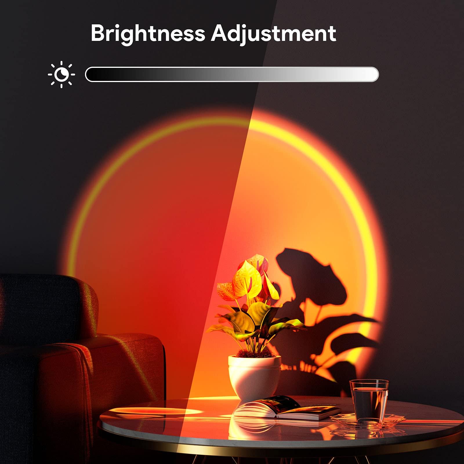 Sunset Lamp Projection Led Lights with Remote, Multicolor Colors Night Light 360° Rotation Rainbow Lights 4 Modes Setting for Photography/Selfie/ Party/Home/Living Room/Bedroom Decor, Gifts for Women - Image 3