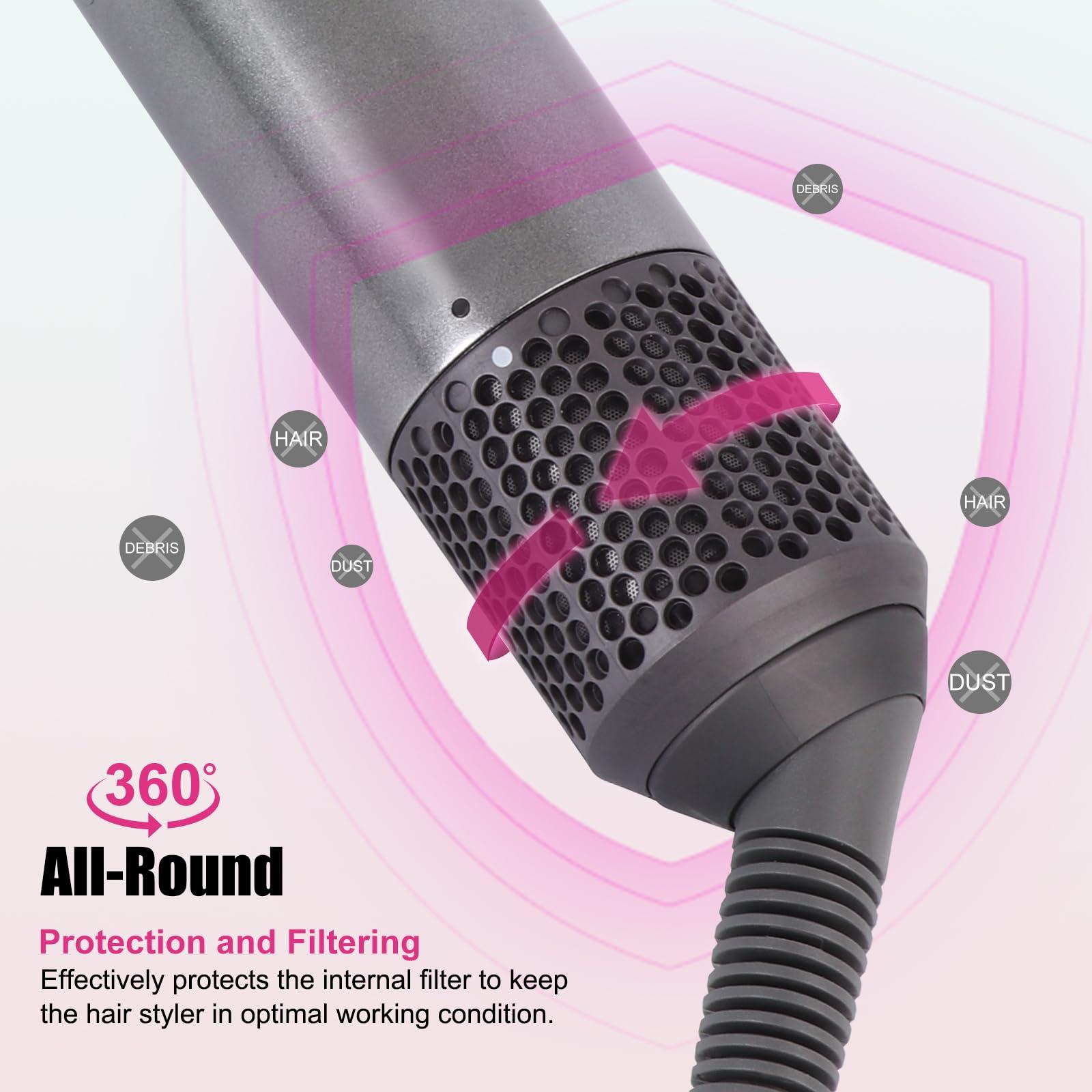 Outer Filter Cover Compatible with Dyson Airwrap Hair Styler with Filter Cleaning Brush HS01 HS05 Magnetic Filter Cage Replacement Parts - Image 4