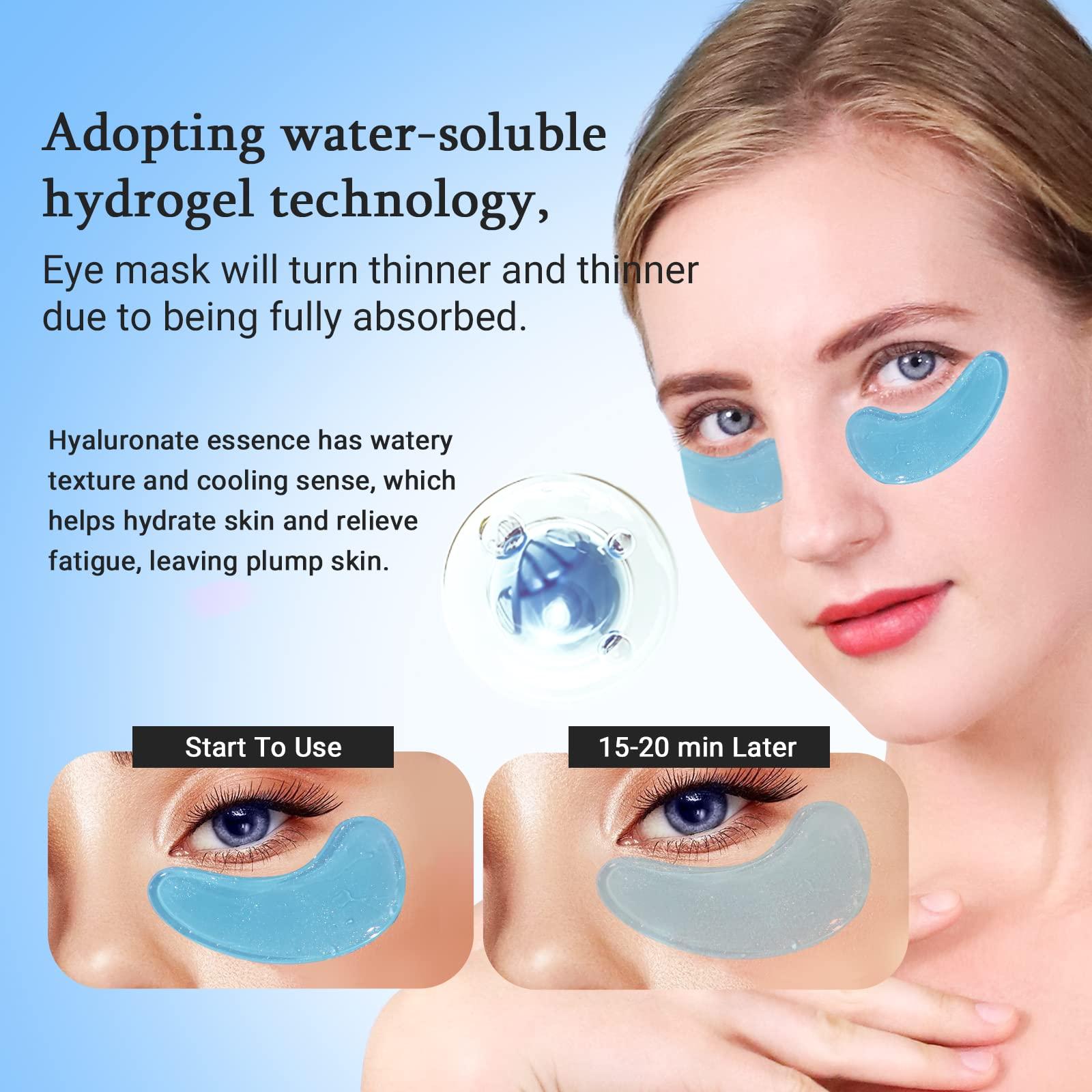 PEAUAMIE Under Eye Patchs Hyaluronic Acid Eye Mask for Dark Circles and Puffiness Wrinkle Eye Bags 30 Pairs - Image 3