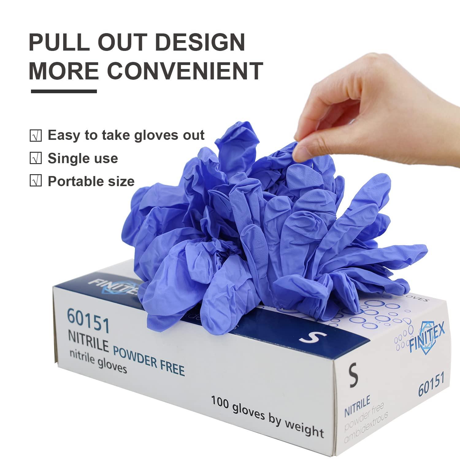 FINITEX Ice Blue Nitrile Exam Gloves - Powder-free, 1000 PCS Medical & Home Cleaning Gloves - Image 4