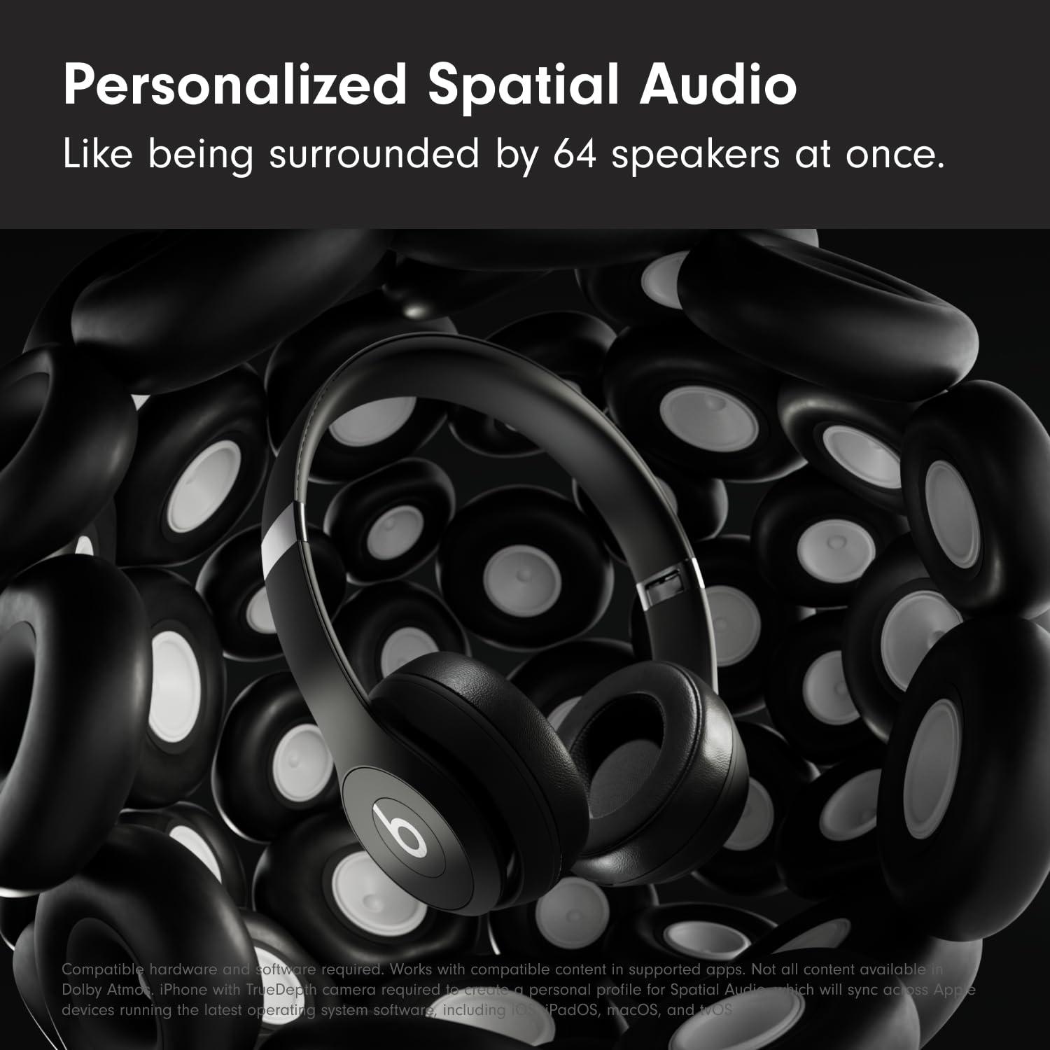 Beats Solo 4 - Wireless Bluetooth On-Ear Headphones, Apple & Android Compatible, Up to 50 Hours of Battery Life - Matte Black - Image 3