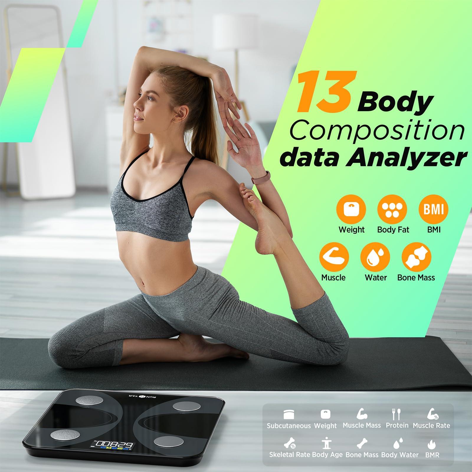 Scale for Body Weight and Fat Percentage, RunSTAR Digital Accurate Bathroom Smart Scale with Large Display, FSA&HSA Eligible 13 Body Composition Analyzer Sync App - Image 3