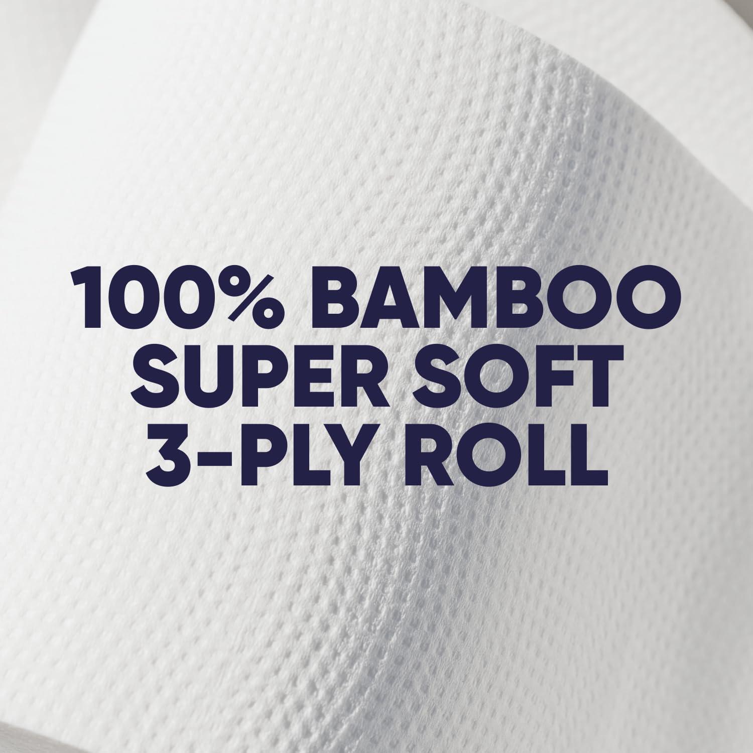 Save Trees Bamboo Toilet Paper -24 Rolls Of Septic Safe Organic Toilet Paper 3-ply, 300 Sheets Per Roll - PFAs Free, FSC Certified, Plastic & Chemical Free - For Home, Boat & RV Use - Image 2