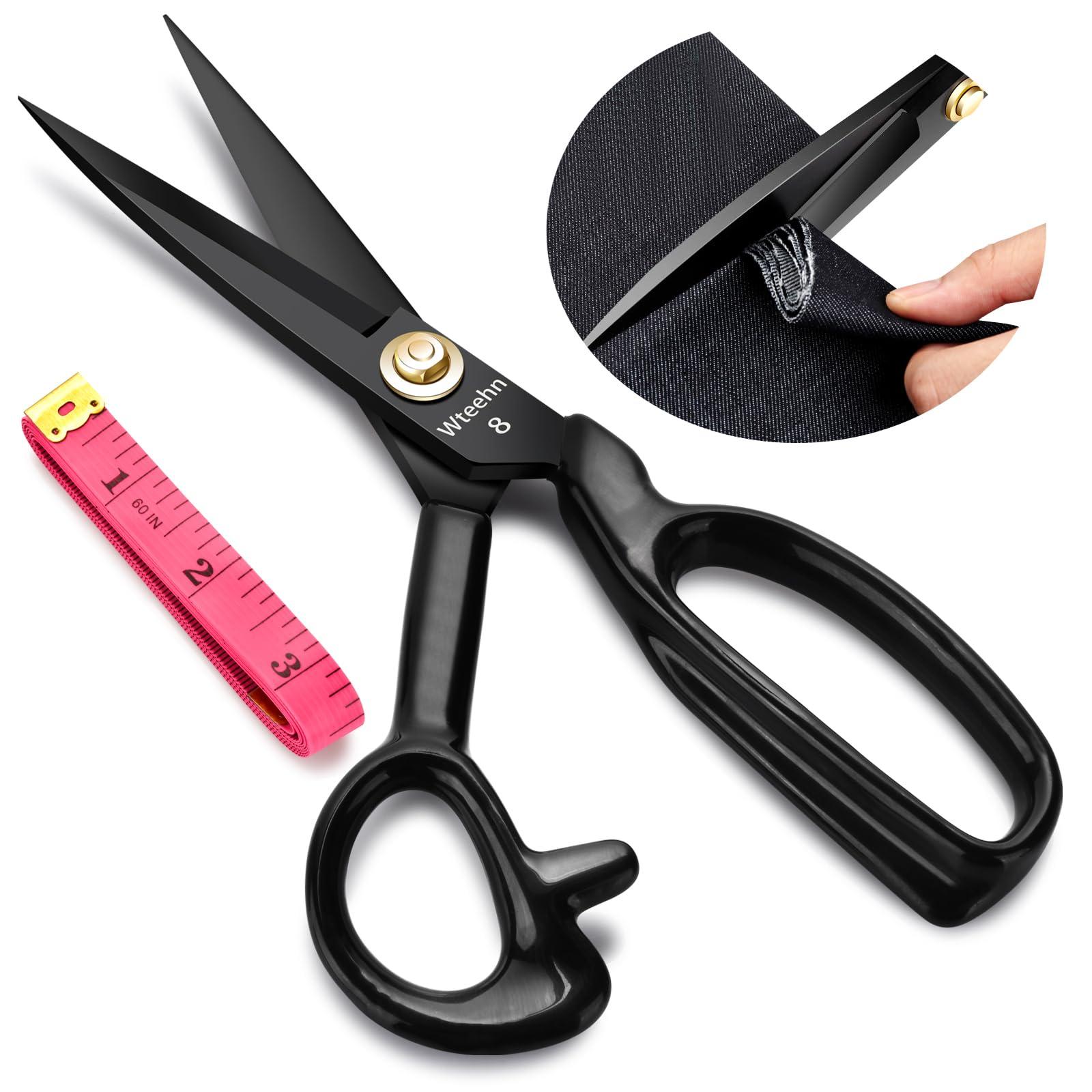 Fabric Scissors Professional, 8" Heavy Duty Sewing Scissor for Fabric Cutting, Tailor Sharp Sewing Shears for Cutting Leather craft Home Office Students Artists Dressmakers